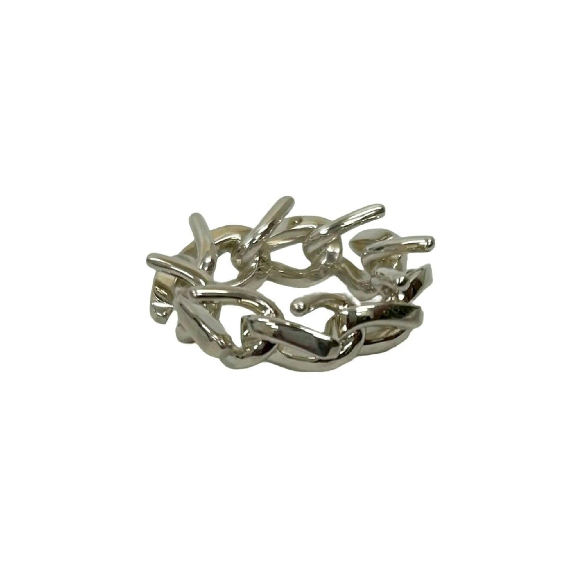 Tiffany & Co. TIFFANY & Co. Tiffany Forge Link Ring, 925 Sterling Silver, Size 9, 21057 Size ONE SIZE - 6 Thumbnail
