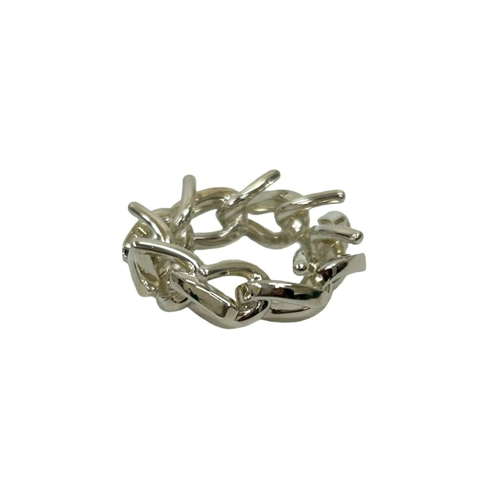 Tiffany & Co. TIFFANY & Co. Tiffany Forge Link Ring, 925 Sterling Silver, Size 9, 21057 Size ONE SIZE - 8 Thumbnail