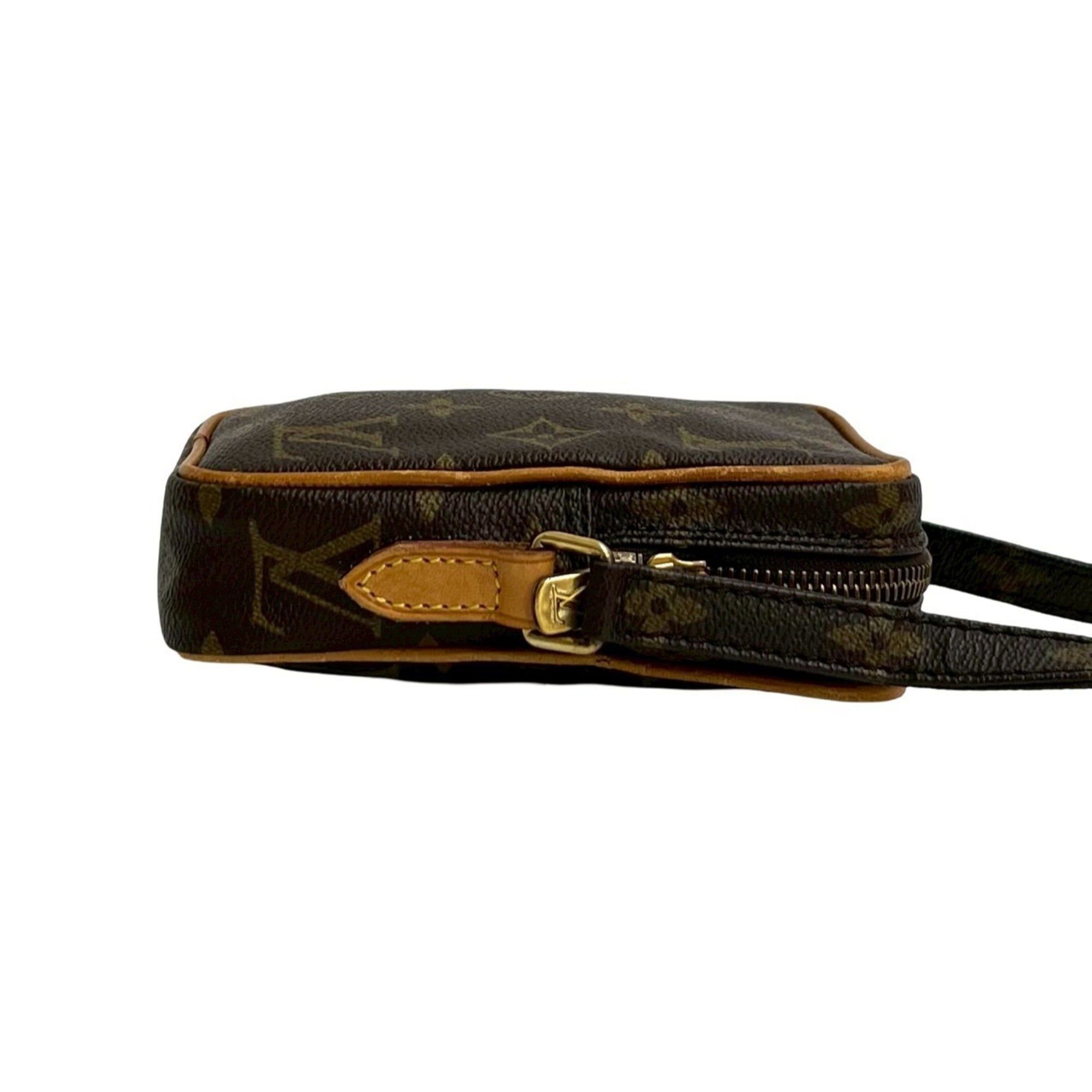 Louis Vuitton LOUIS VUITTON Mini Danube Monogram Leather Shoulder Bag/Pochette Brown 199-2 Size ONE SIZE - 6 Thumbnail
