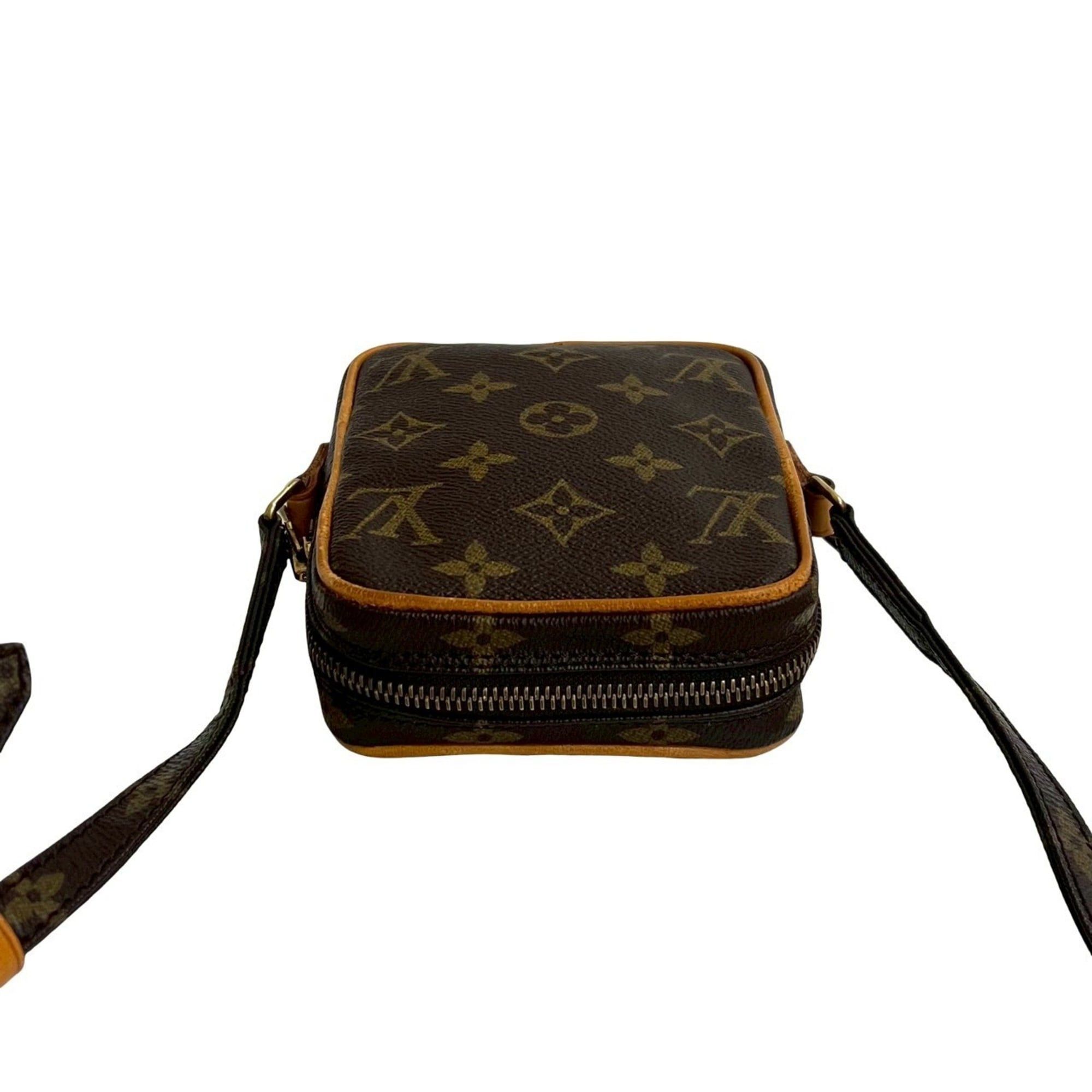 Louis Vuitton LOUIS VUITTON Mini Danube Monogram Leather Shoulder Bag/Pochette Brown 199-2 Size ONE SIZE - 4 Thumbnail