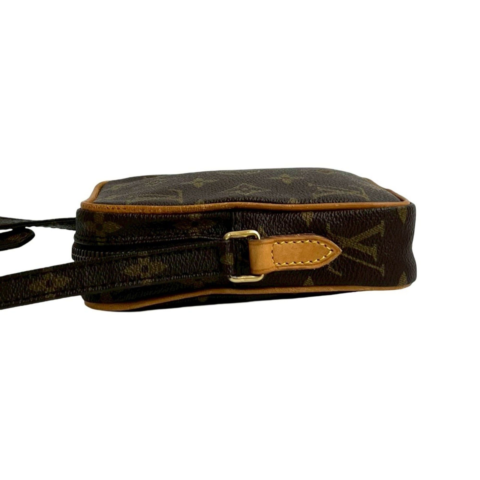 Louis Vuitton LOUIS VUITTON Mini Danube Monogram Leather Shoulder Bag/Pochette Brown 199-2 Size ONE SIZE - 5 Thumbnail