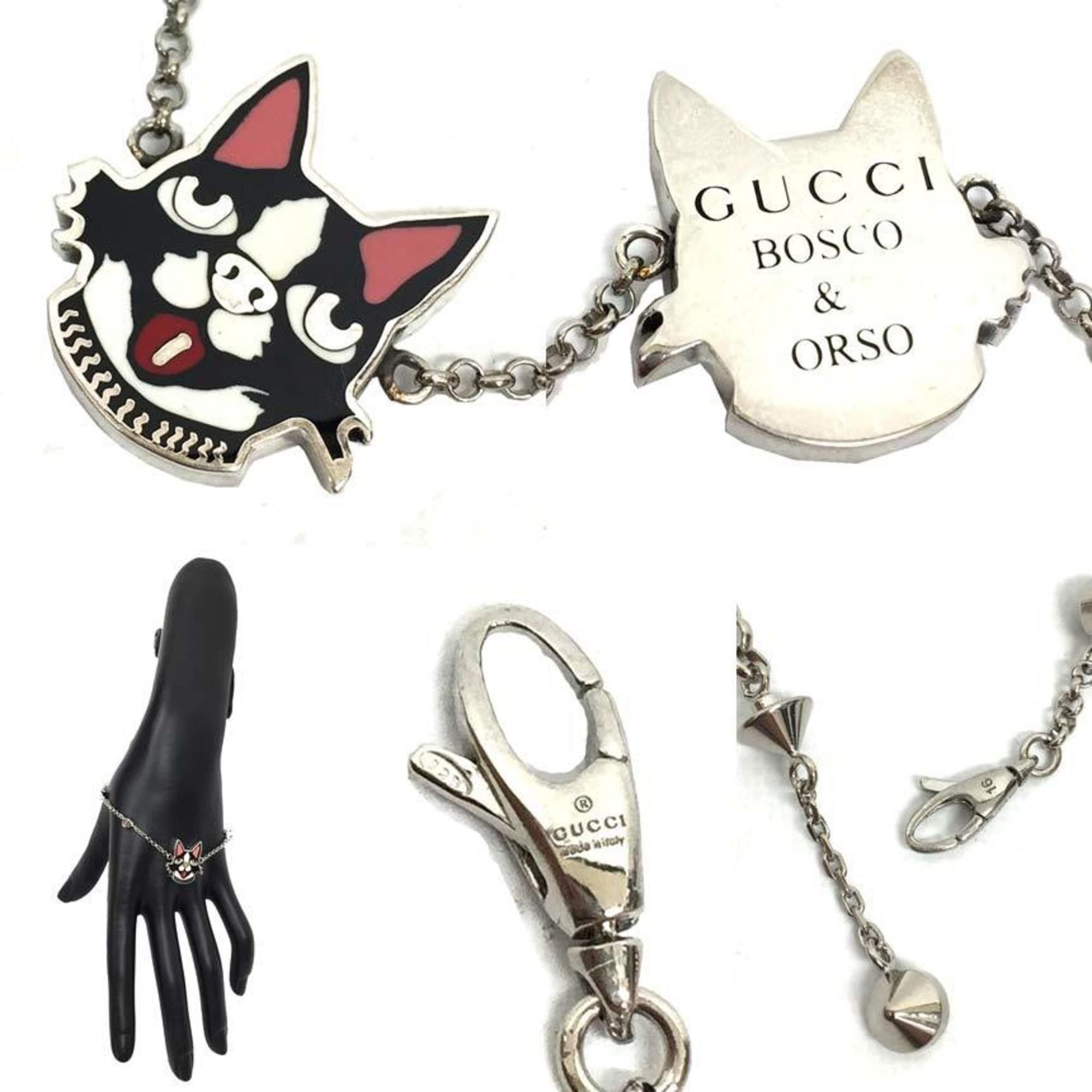 Gucci Gucci BOSCO & ORSO Bracelet 472207 Boston Terrier Dog AG925 Silver #16 Women's Size ONE SIZE - 2 Thumbnail