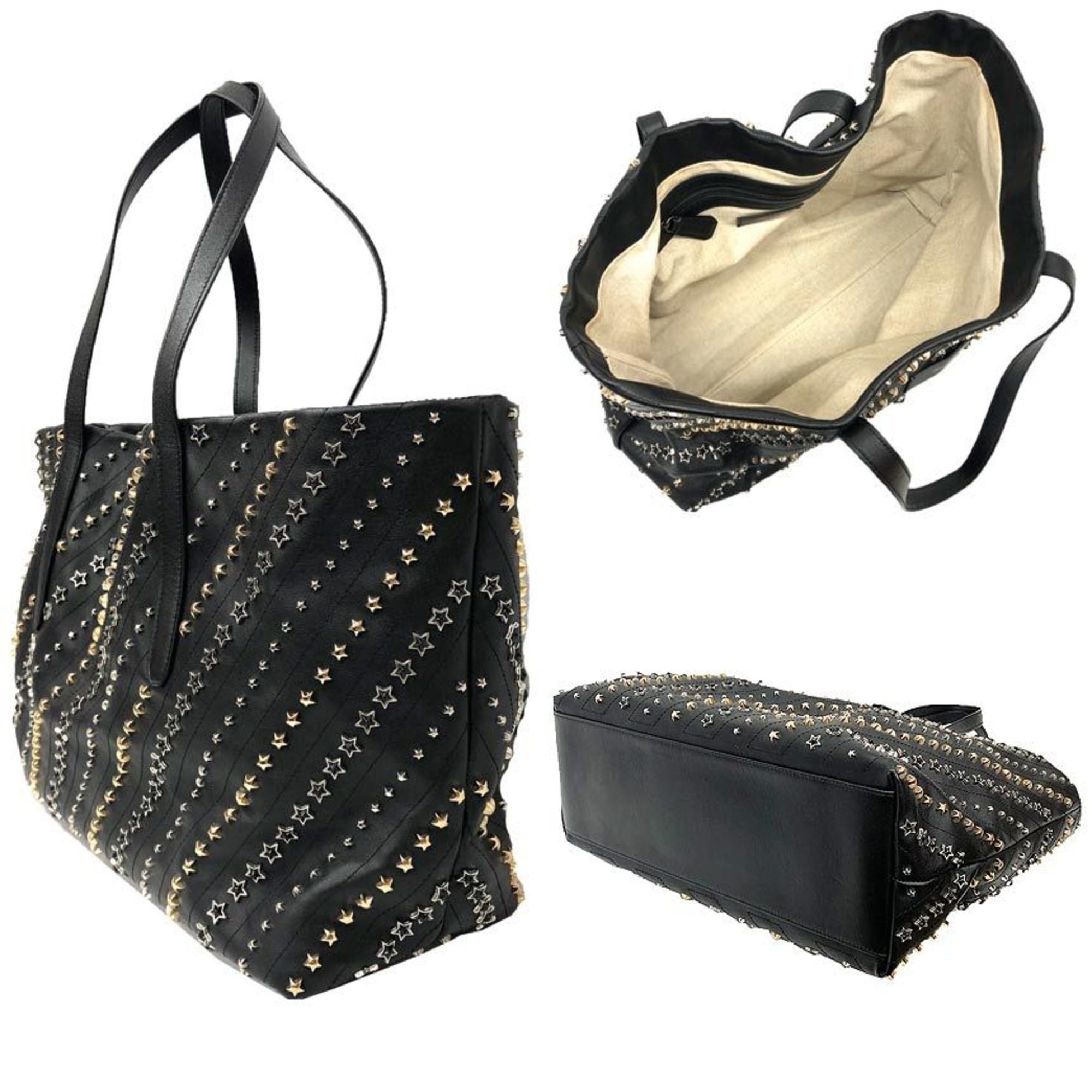 Jimmy Choo JIMMY CHOO PIMLICO tote bag with star studs in black. This Jimmy Choo is perfect for women. Size ONE SIZE - 2 Thumbnail