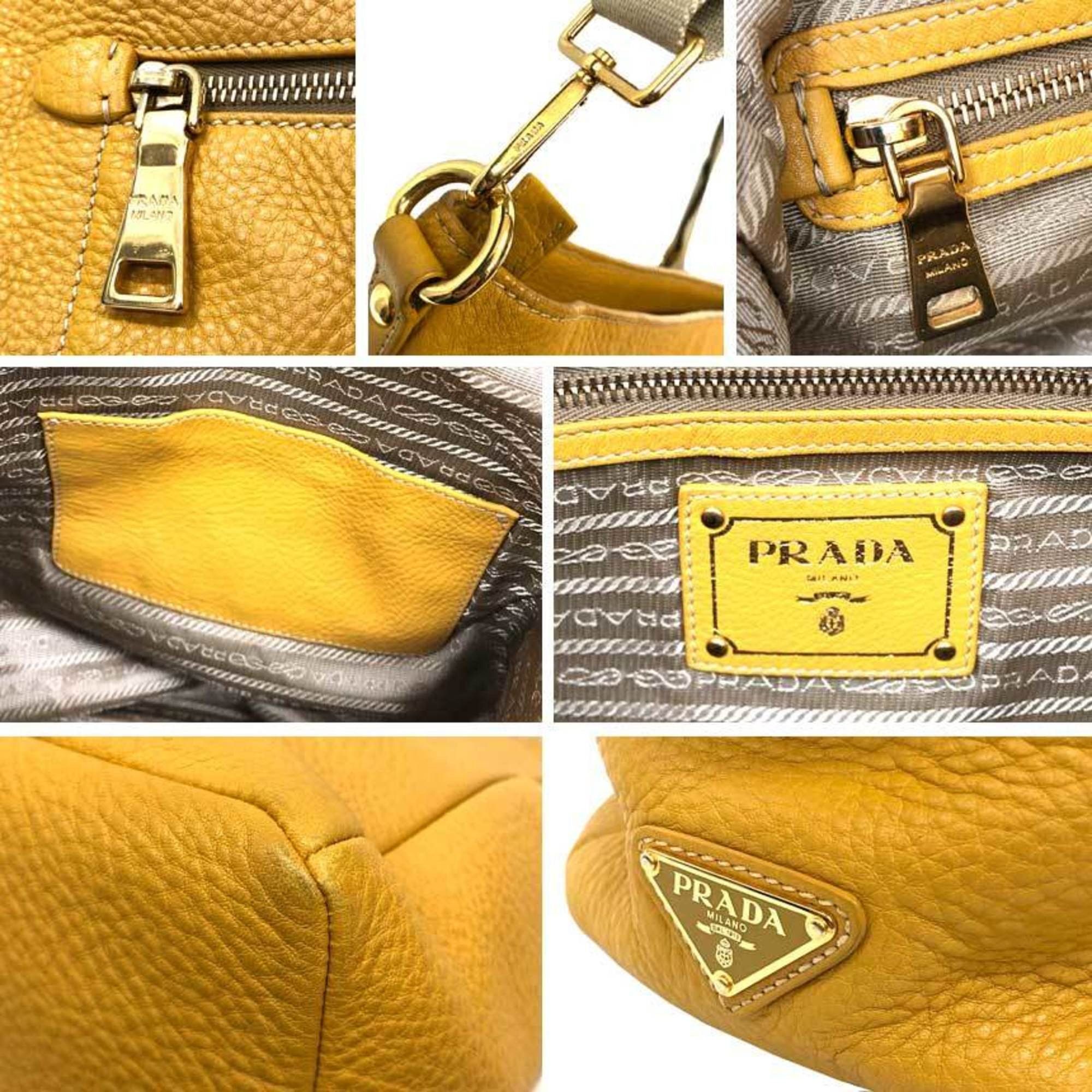Prada Prada leather shoulder bag, yellow, bag aq12413 Size ONE SIZE - 3 Thumbnail