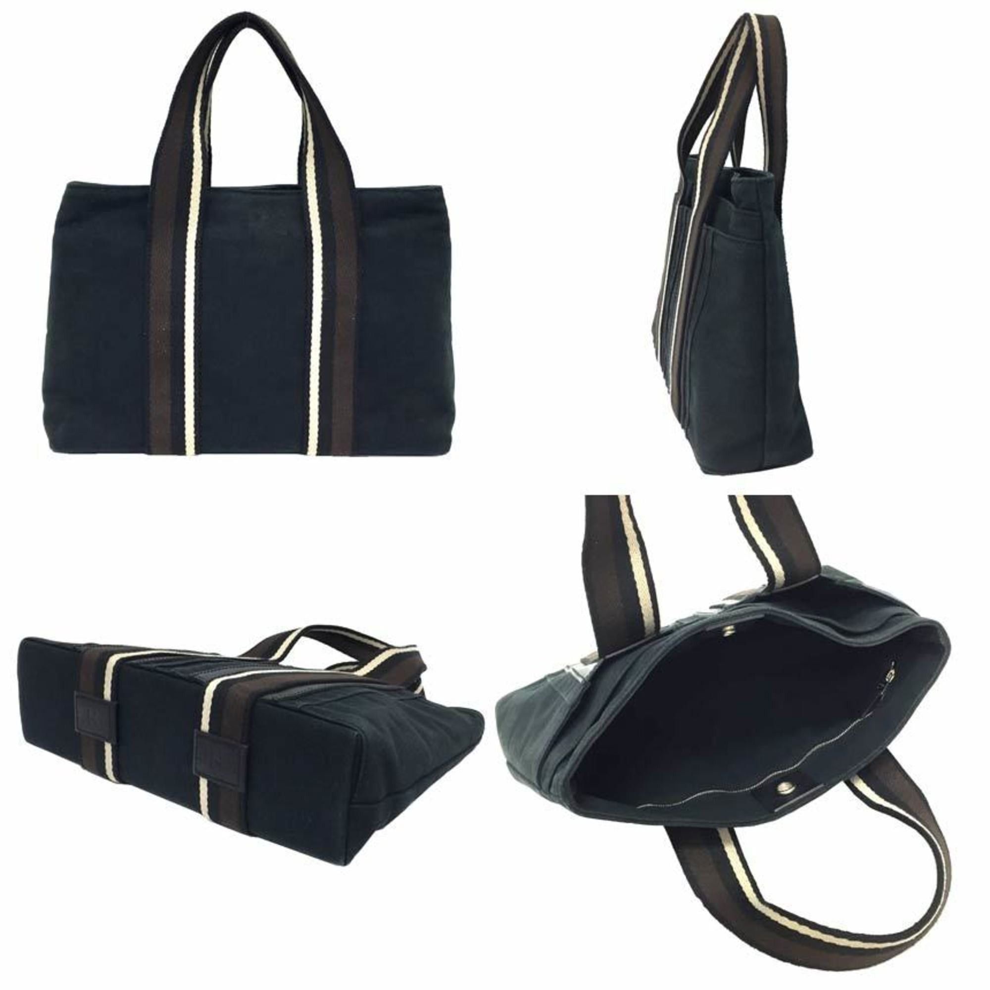 Hermes Hermes Troca Horizontal PM Tote Bag Canvas x Leather Black Size ONE SIZE - 2 Thumbnail