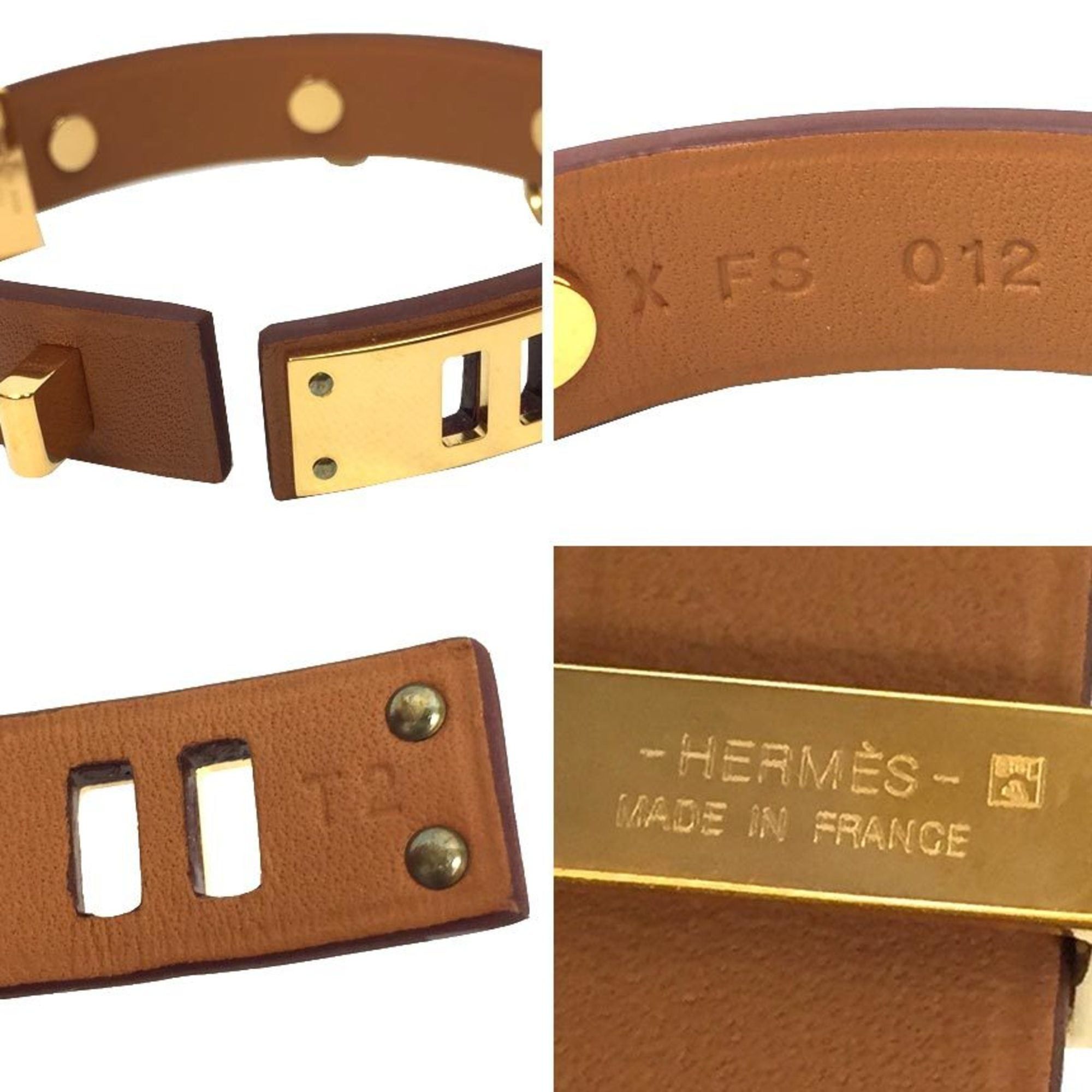Hermes Hermes Hermès Leather Bracelet/Bangle, Mini Dog, Annaud, X, 2016, T2, Brown Size ONE SIZE - 3 Thumbnail