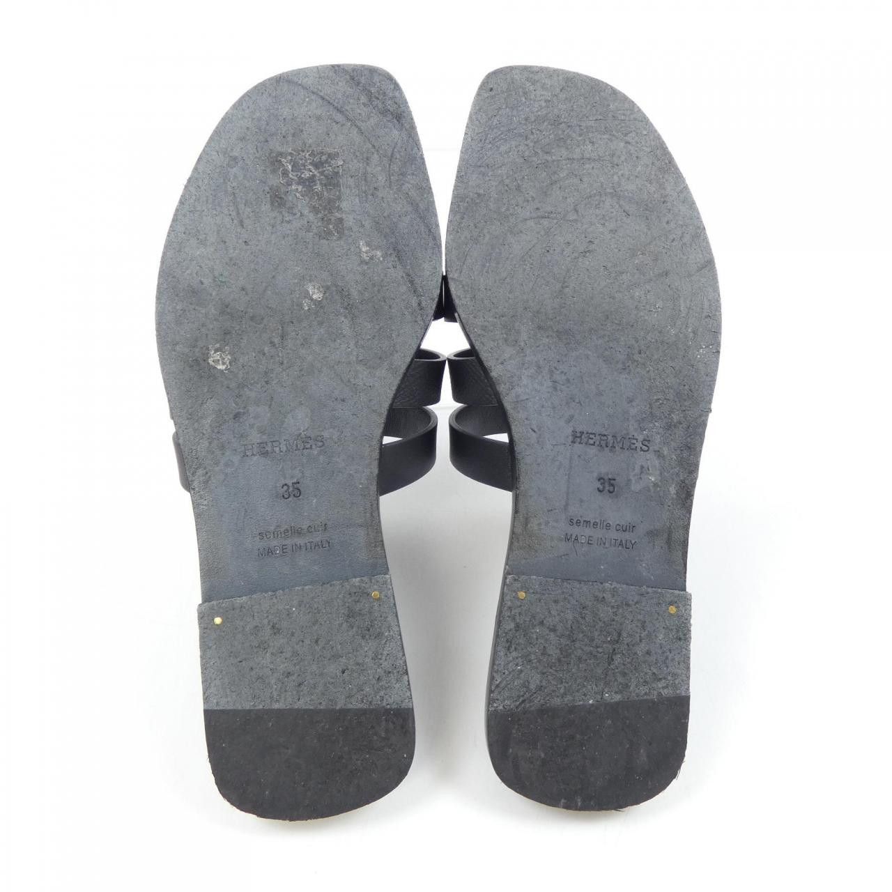 Hermes Hermes Hermes 201133Z35 Sandals Leather Shoes DUTY FREE for USA Size ONE SIZE - 4 Thumbnail