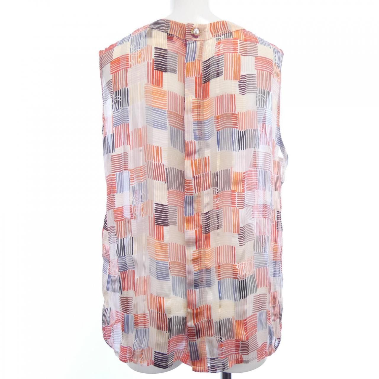 Chanel Chanel Chanel P56042V42201 Silk Top Textile Tops P56042V42201 DUTY FREE for USA Size ONE SIZE - 2 Thumbnail