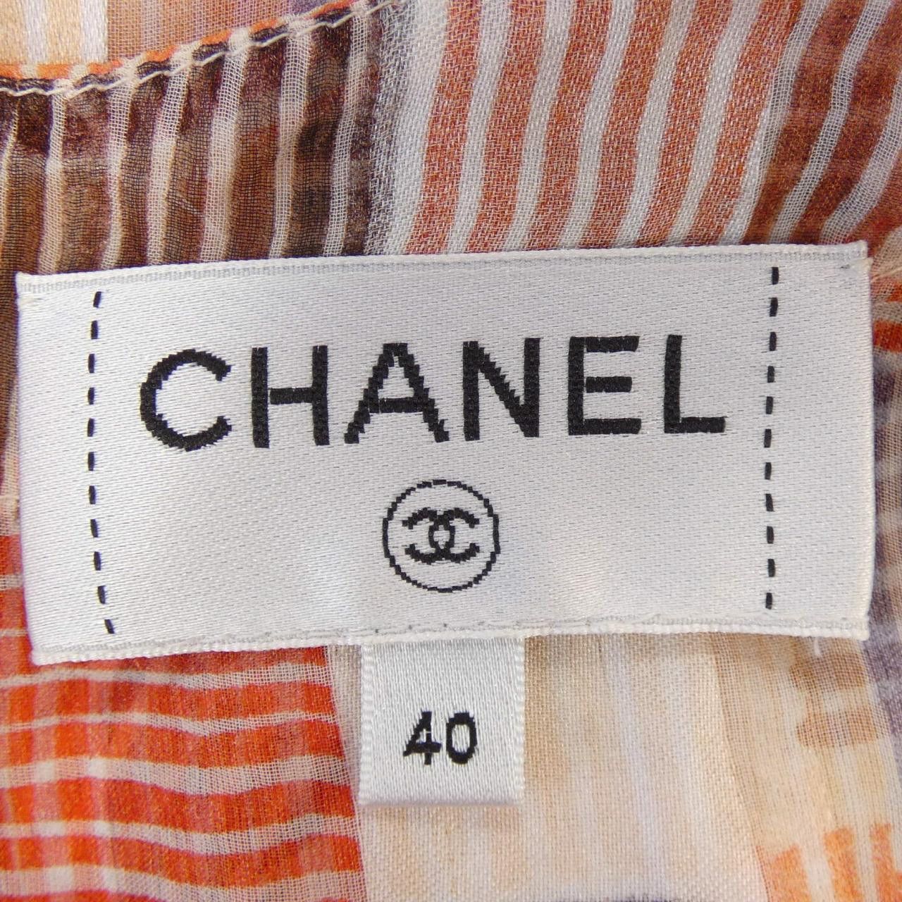 Chanel Chanel Chanel P56042V42201 Silk Top Textile Tops P56042V42201 DUTY FREE for USA Size ONE SIZE - 5 Thumbnail