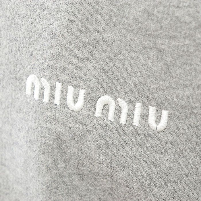 Miu Miu Miu Miu Miu Miu Embroidered Cotton Sweatshirt Textile Sweatshirts & Hoodies DUTY FREE for USA Size ONE SIZE - 4 Thumbnail