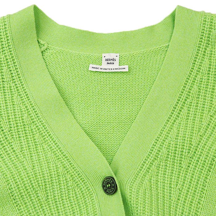 Hermes Hermes Hermès Crew de Selle Cashmere Cotton Knit Cardigan 34 Textile Tops DUTY FREE for USA Size ONE SIZE - 8 Thumbnail