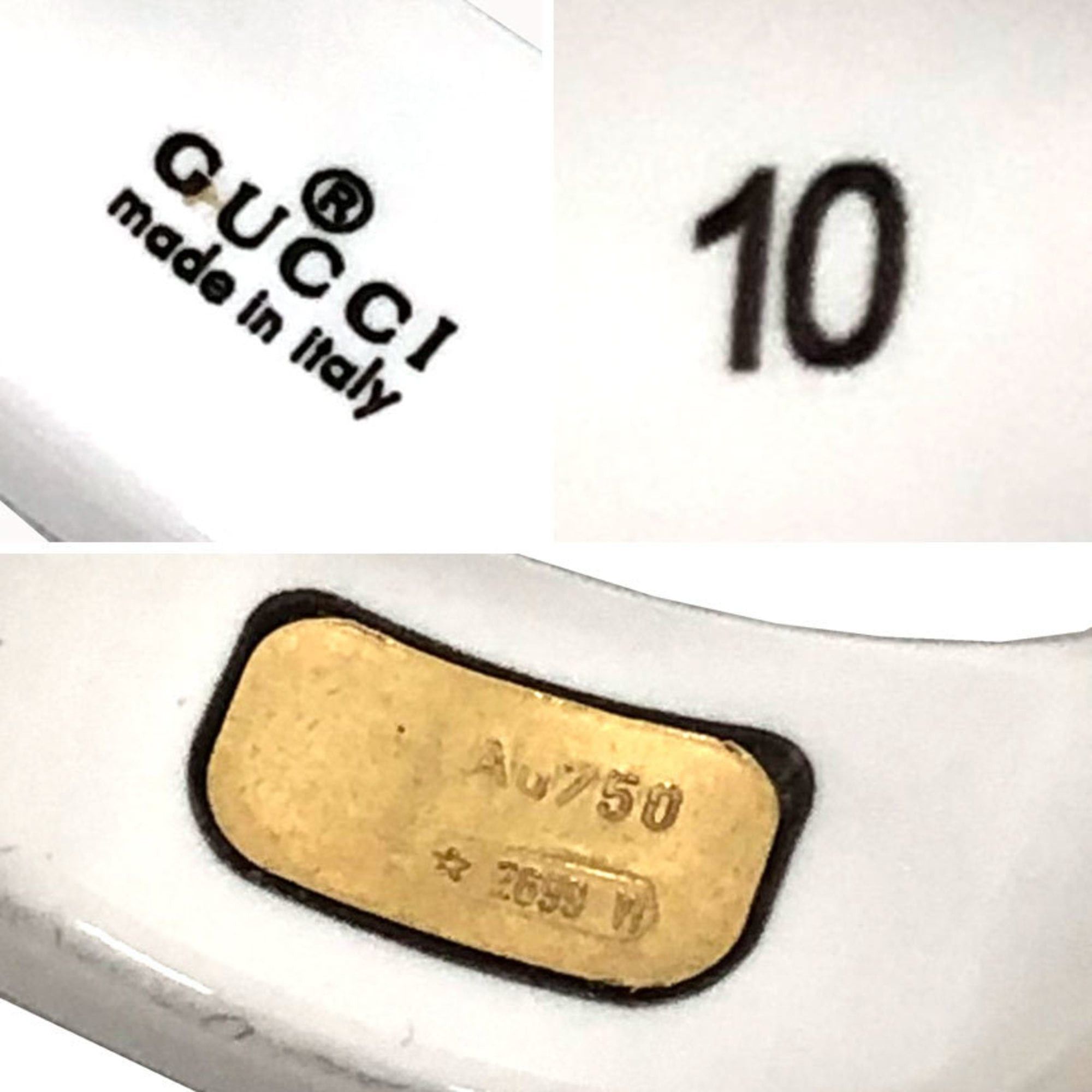 Gucci Gucci Icon Ring, Synthetic Corundum, GG, Ceramic x 18K Gold, #10, Yellow White Ring Size ONE SIZE - 3 Thumbnail