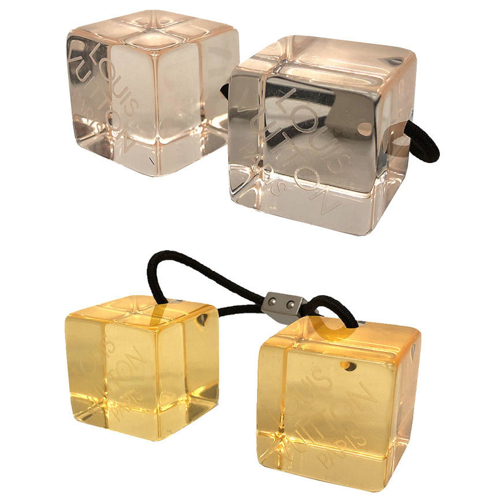 Louis Vuitton Louis Vuitton Hair Tie Cubes, Set of 2, Yellow and Pink, Women's Accessories Size ONE SIZE - 2 Thumbnail