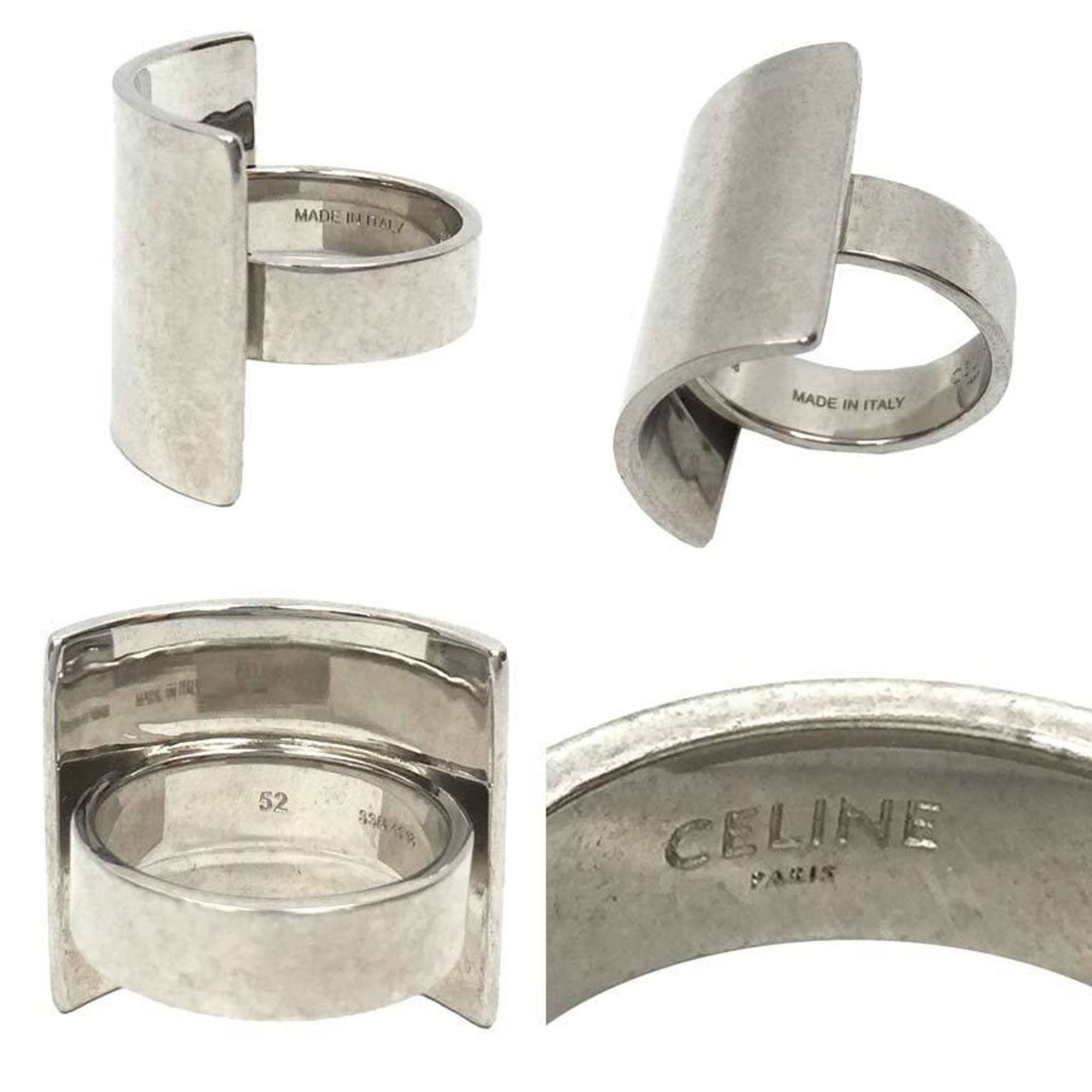 Celine CELINE Square Ring 46N 136BRA 36SI 52 Size ONE SIZE - 3 Thumbnail