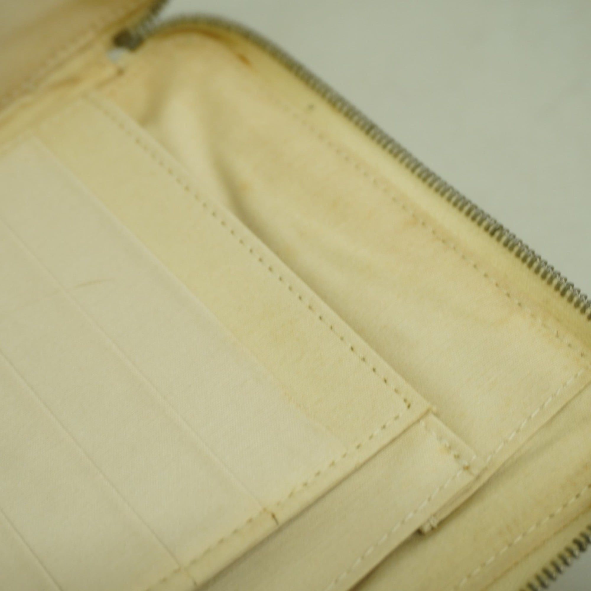 Hermes Hermès New Fool to Purse GM Canvas Beige Women's Long Wallet