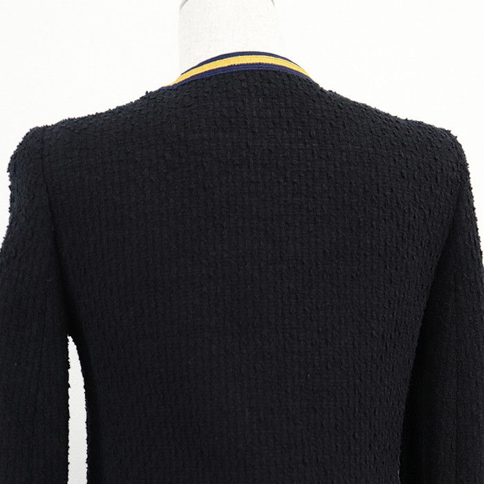 Gucci Gucci Gucci Tweed Double-Breasted Collarless Jacket Textile Outerwear DUTY FREE for USA Size ONE SIZE - 14 Thumbnail