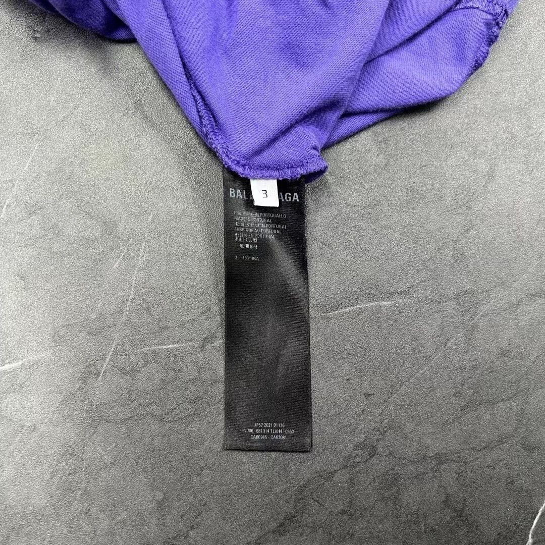 Balenciaga Balenciaga Purple Short Sleeve Shirt Size L / US 10 / IT 46 - 6 Thumbnail