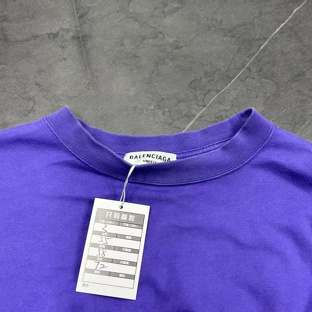 Balenciaga Balenciaga Purple Short Sleeve Shirt Size L / US 10 / IT 46 - 5 Thumbnail