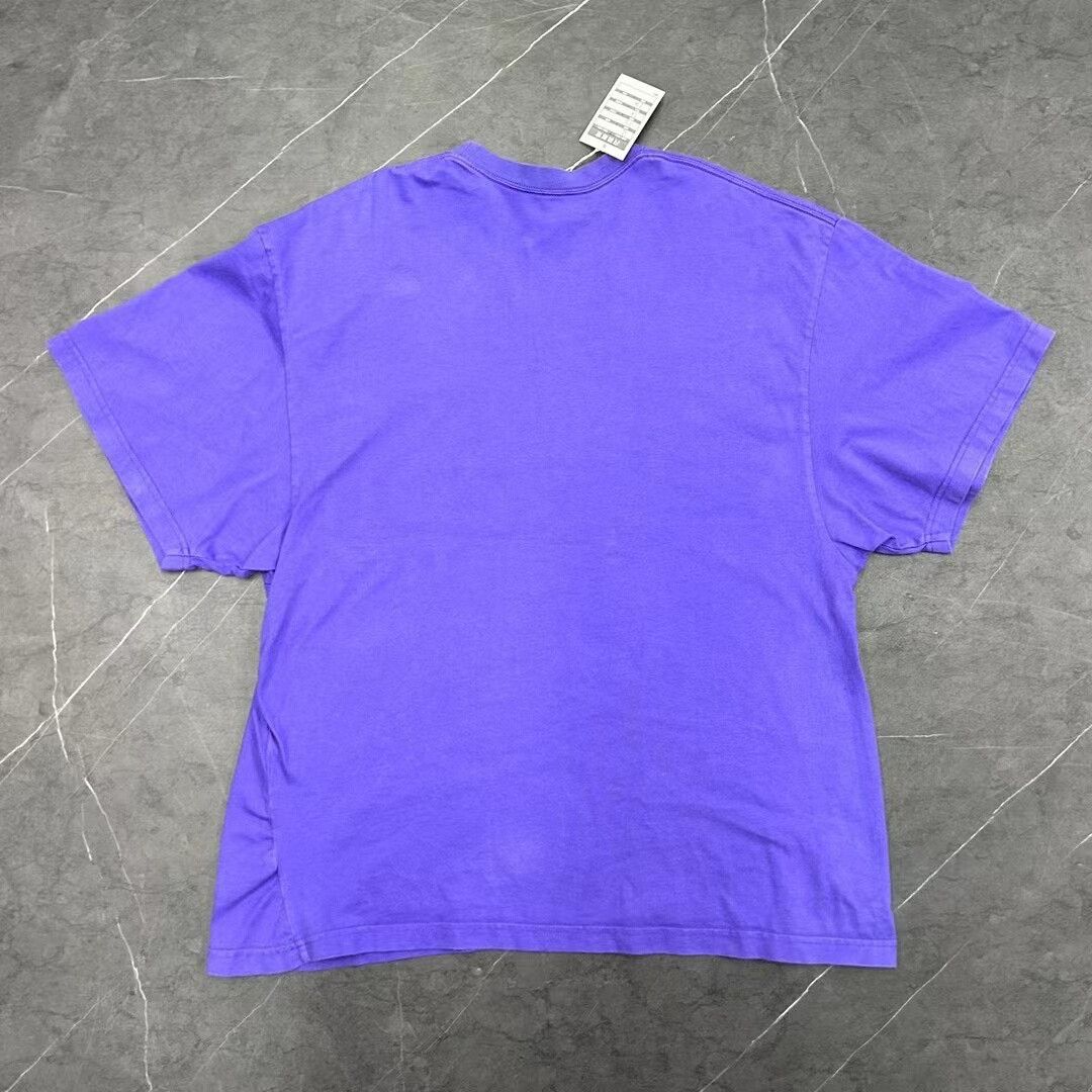 Balenciaga Balenciaga Purple Short Sleeve Shirt Size L / US 10 / IT 46 - 2 Thumbnail