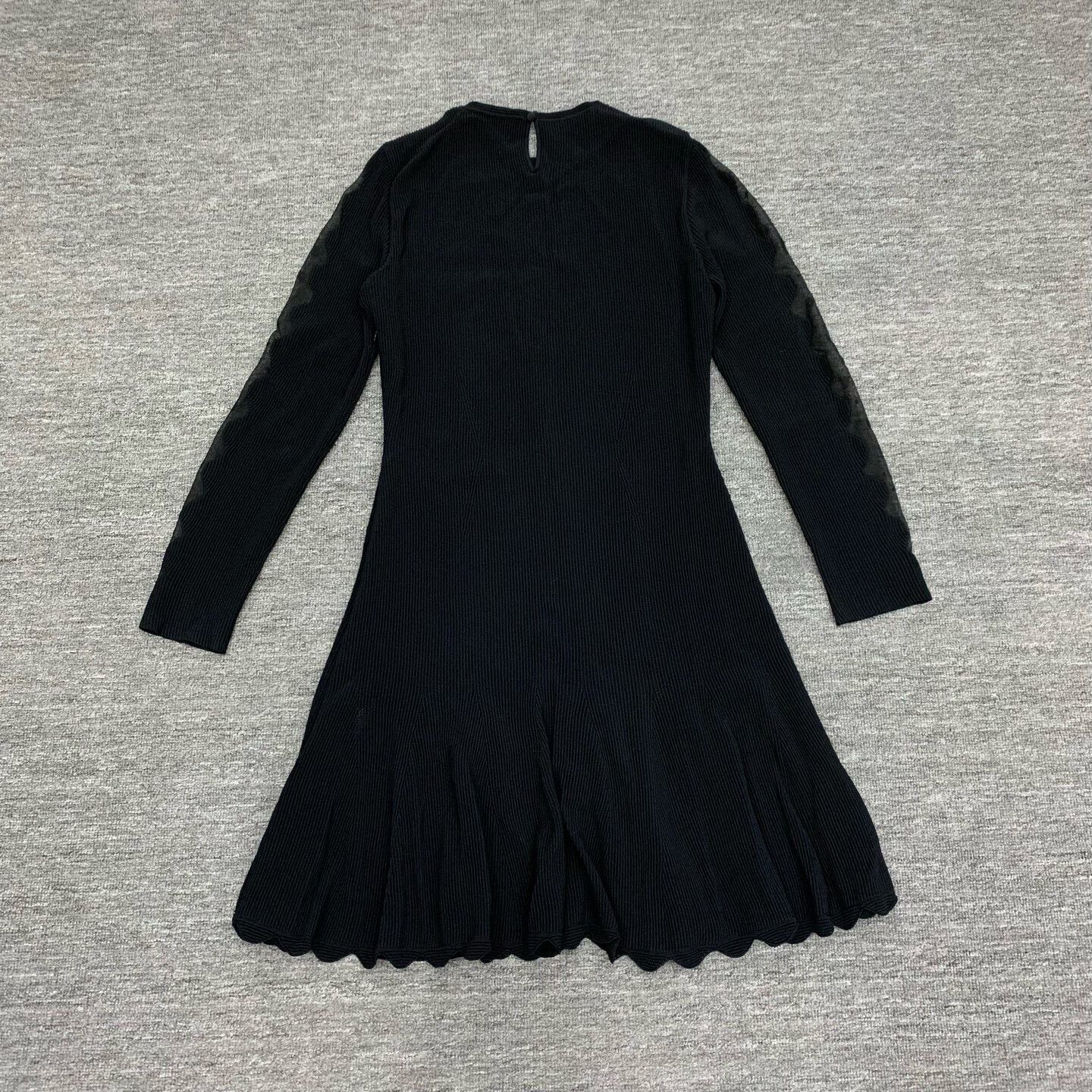 Alexander McQueen Alexander McQueen Black Knitted Lace Dress Size XL / US 12-14 / IT 48-50 - 2 Thumbnail