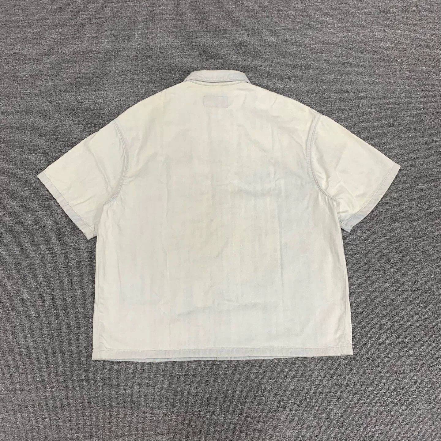 Prada Prada White Vintage Wash Denim Shirt Size US L / EU 52-54 / 3 - 2 Thumbnail
