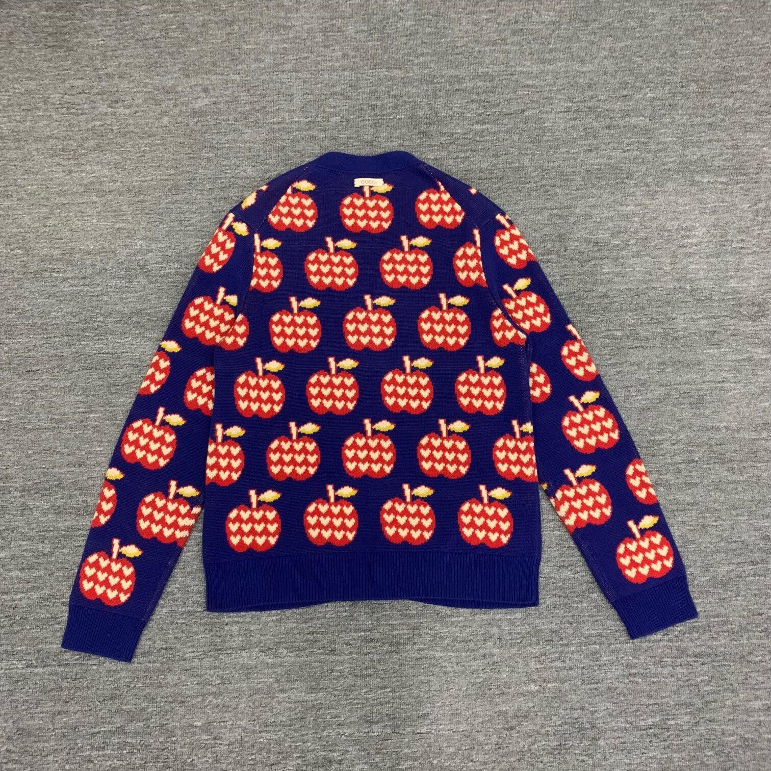 Gucci Blue Gucci Apple Cardigan Sweater Size M / US 6-8 / IT 42-44 - 2 Thumbnail