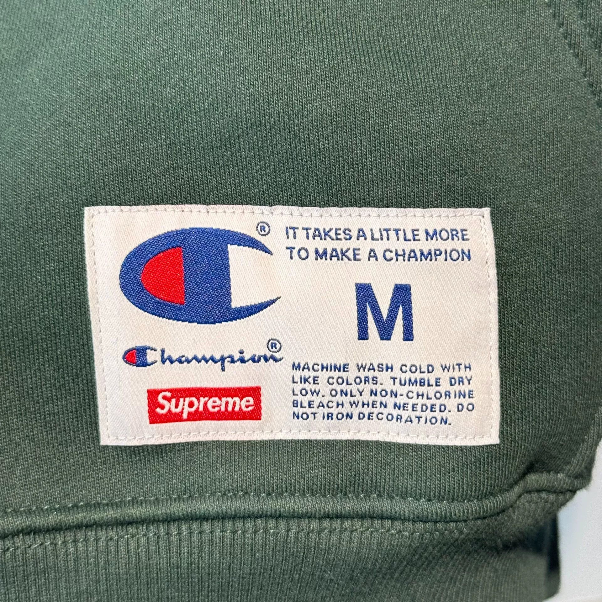 Supreme Supreme x Champion Green Zip Hoodie Size US M / EU 48-50 / 2 - 3 Thumbnail