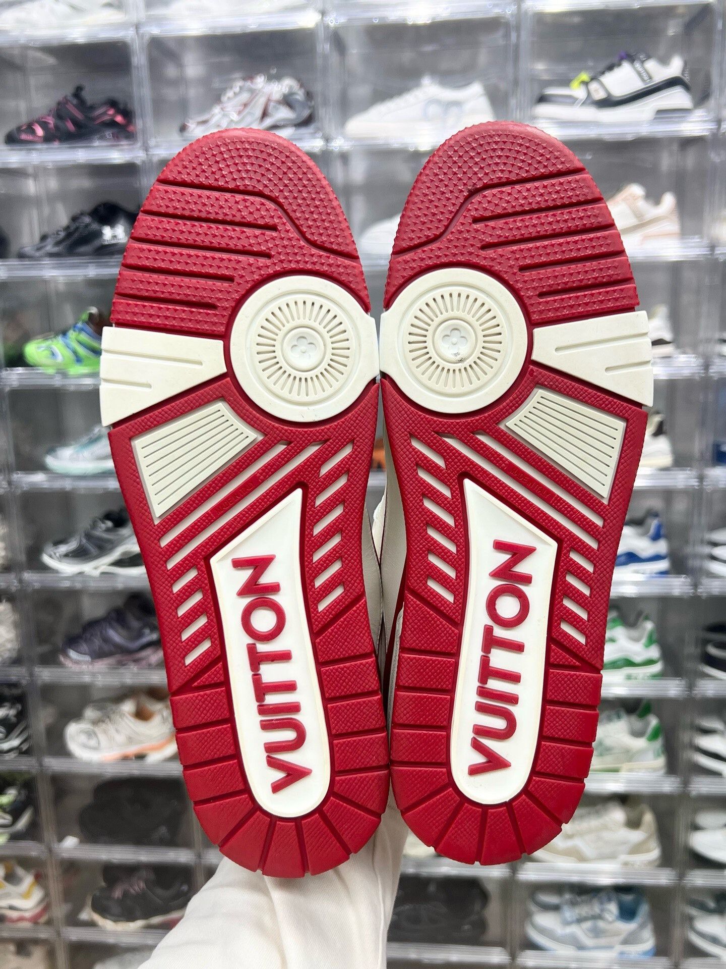 Louis Vuitton LV Trainer White Red Sneakers UK9 Size US 11 / EU 44 - 8 Thumbnail