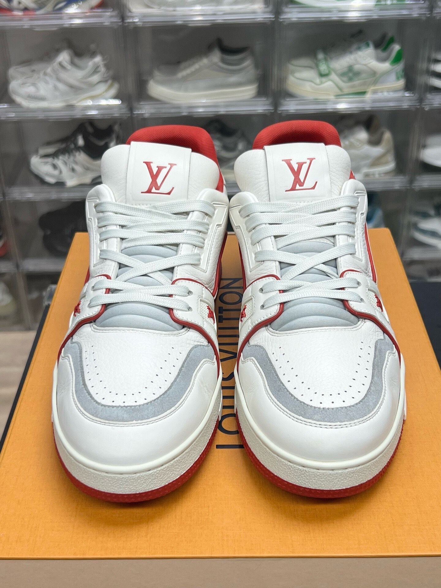 Louis Vuitton LV Trainer White Red Sneakers UK9 Size US 11 / EU 44 - 2 Thumbnail