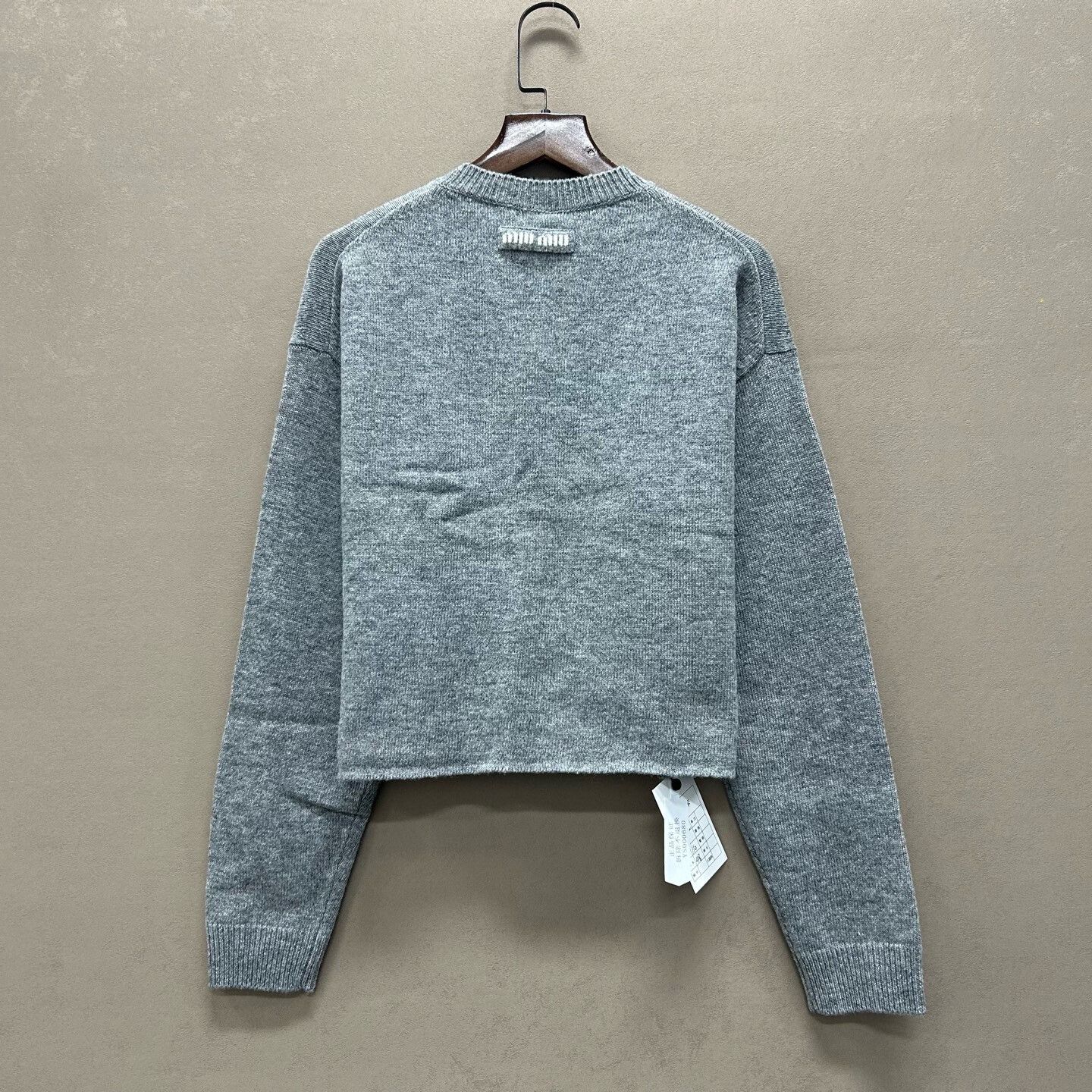Miu Miu Miu Miu Gray V-Neck Wool Sweater Size M / US 6-8 / IT 42-44 - 2 Thumbnail