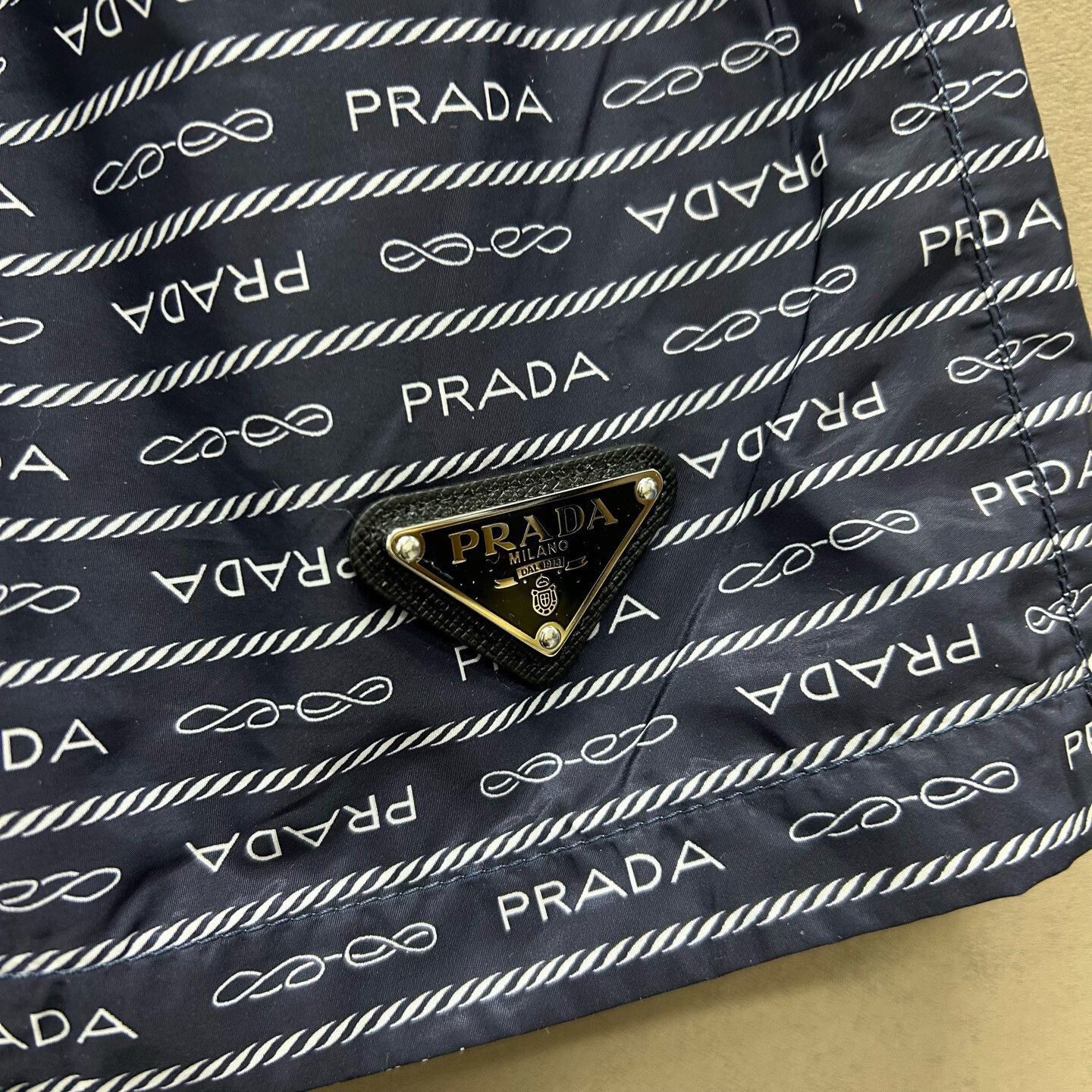 Prada Prada Monogram Logo Triangle Shorts Size US 27 - 3 Thumbnail