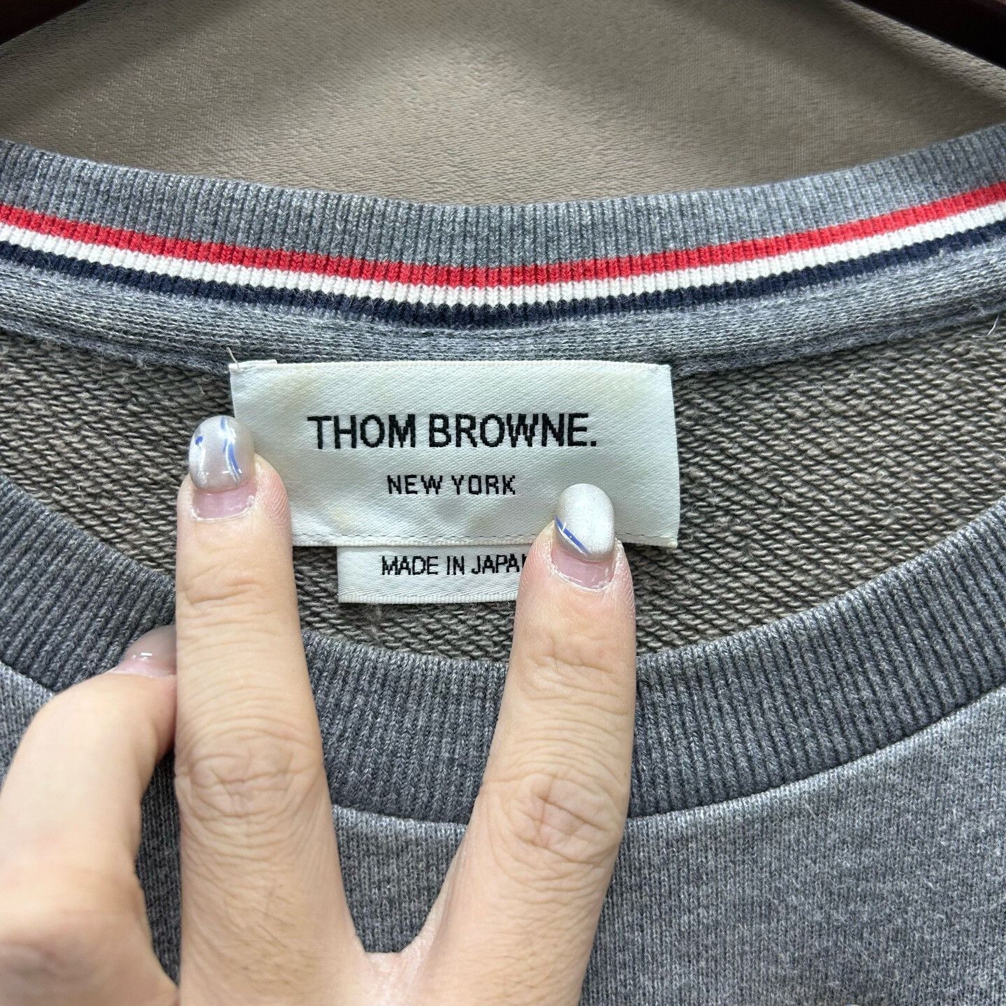 Thom Browne Thom Browne Gray Striped Sweatshirt Size US L / EU 52-54 / 3 - 4 Thumbnail