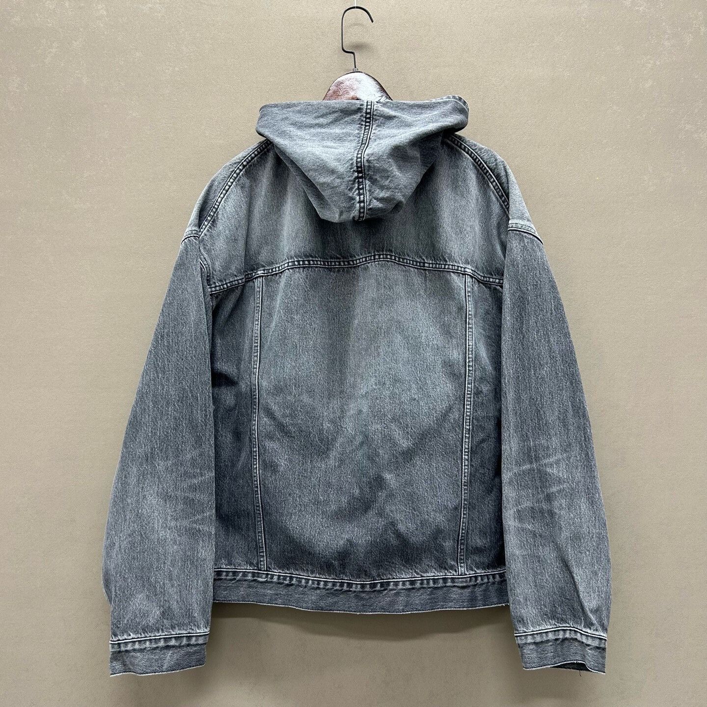 Balenciaga Balenciaga Gray Denim Hoodie Size US L / EU 52-54 / 3 - 2 Thumbnail