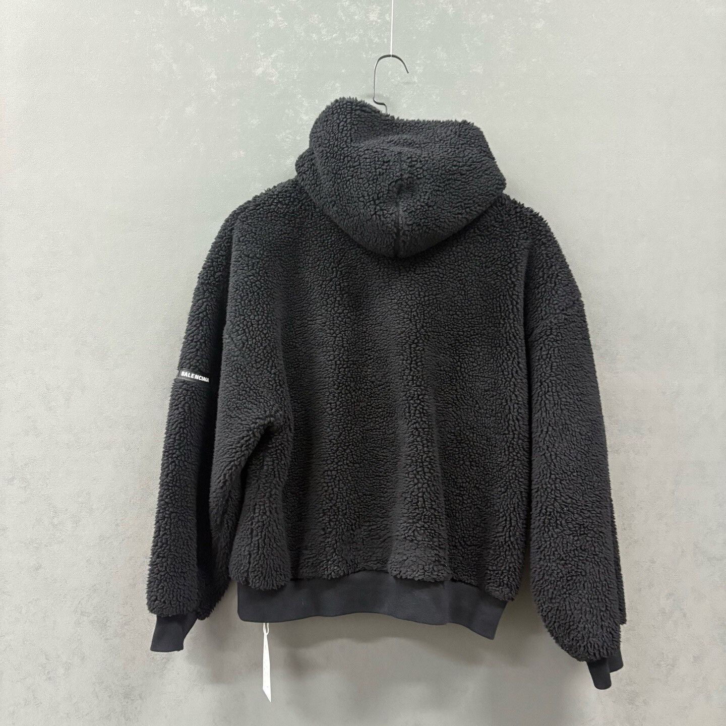 Balenciaga Black Shearling Hooded Coat by Balenciaga Size XS / US 0-2 / IT 36-38 - 2 Thumbnail