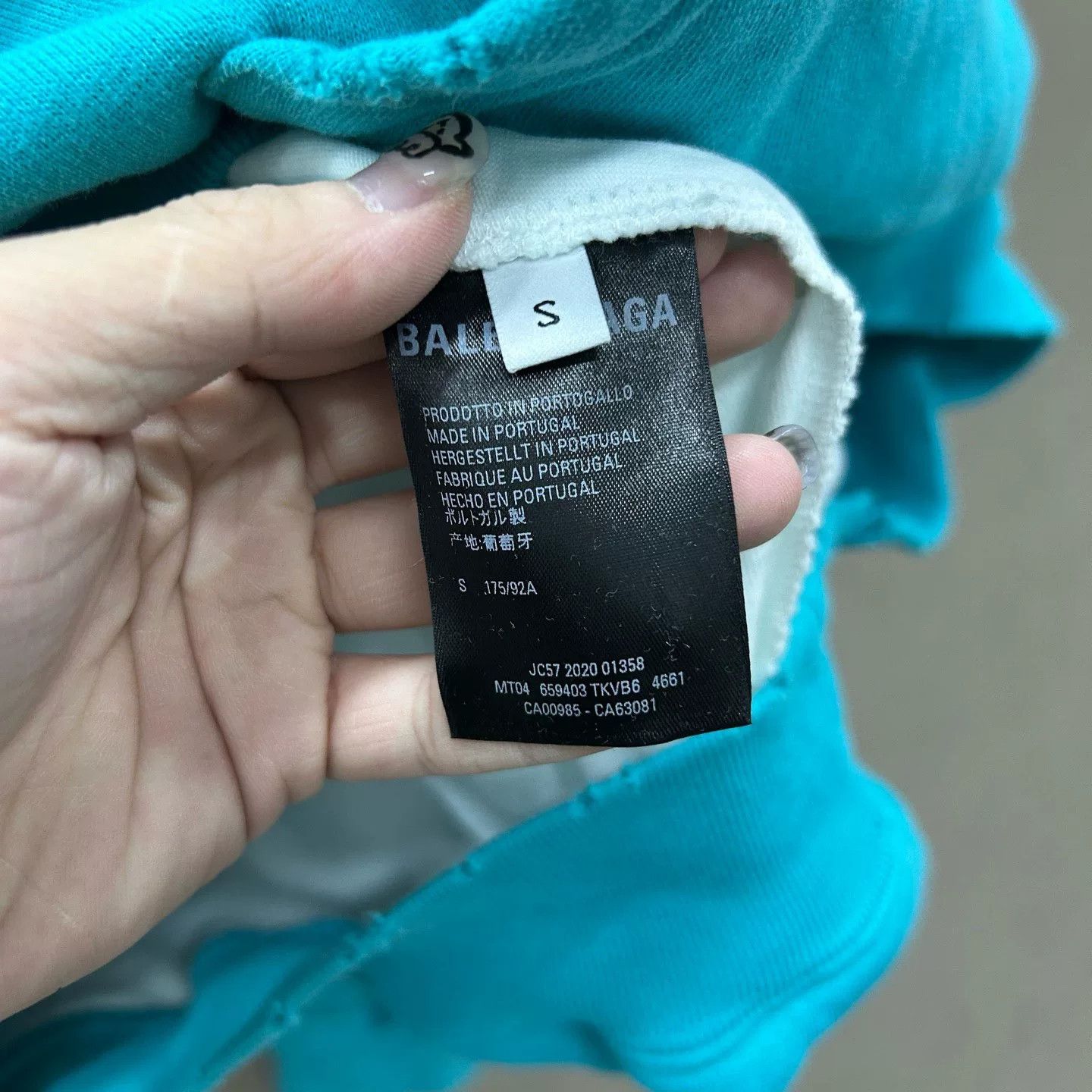 Balenciaga Balenciaga Aqua Blue Layered Sweatshirt Size US S / EU 44-46 / 1 - 4 Thumbnail