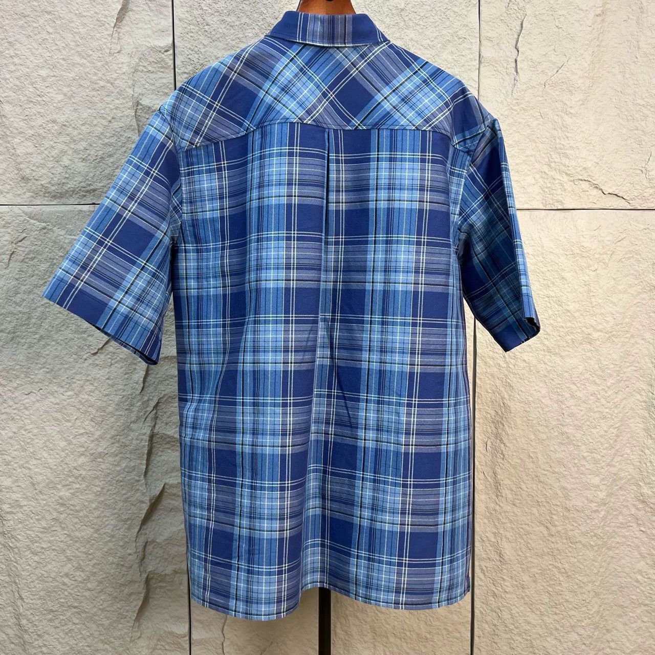 Acne Studios Acne Studios Blue Check Short Sleeve Shirt Size US M / EU 48-50 / 2 - 2 Thumbnail