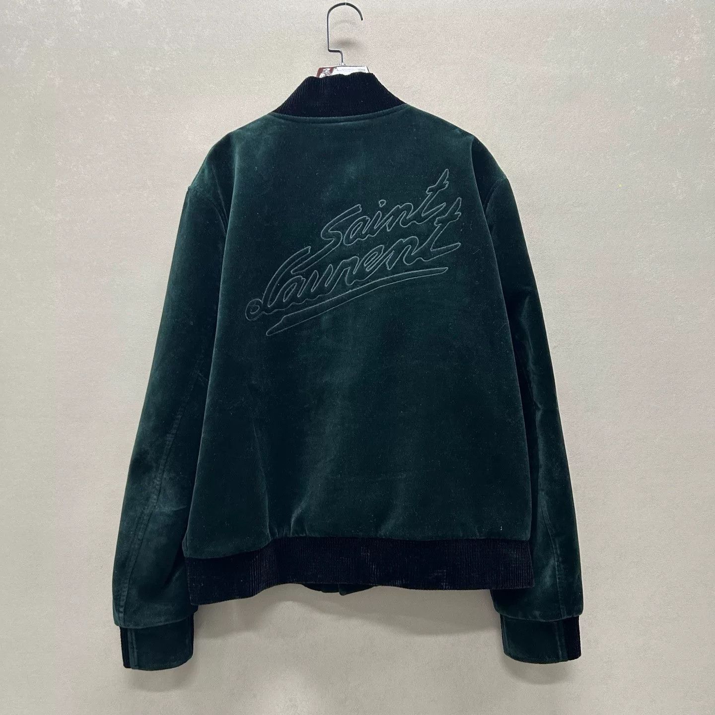 Yves Saint Laurent Saint Laurent Green Cotton Baseball Jacket Size US L / EU 52-54 / 3 - 2 Thumbnail