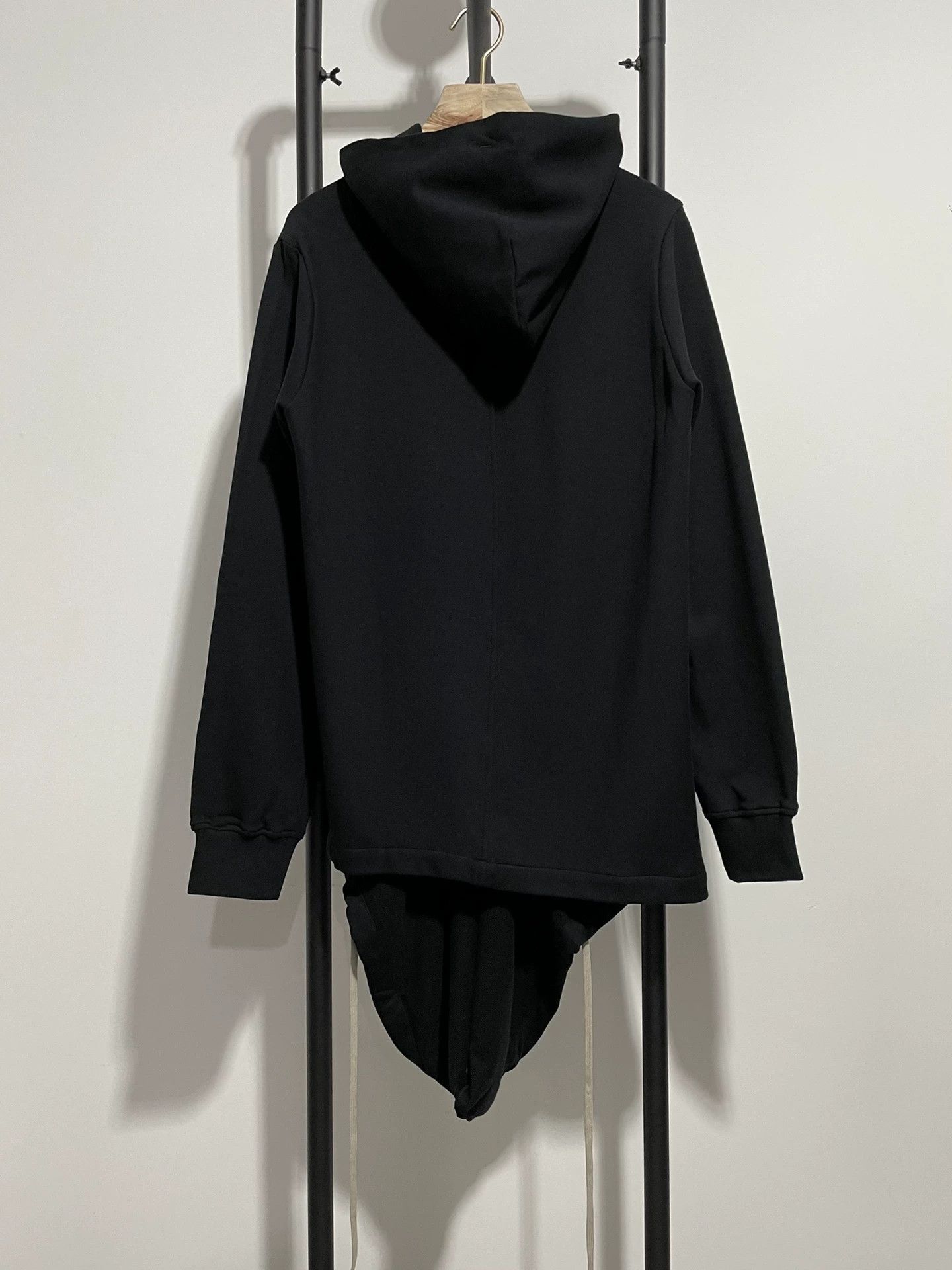 Rick Owens Rick Owens Black Hoodie with Double Hood Size US S / EU 44-46 / 1 - 2 Thumbnail