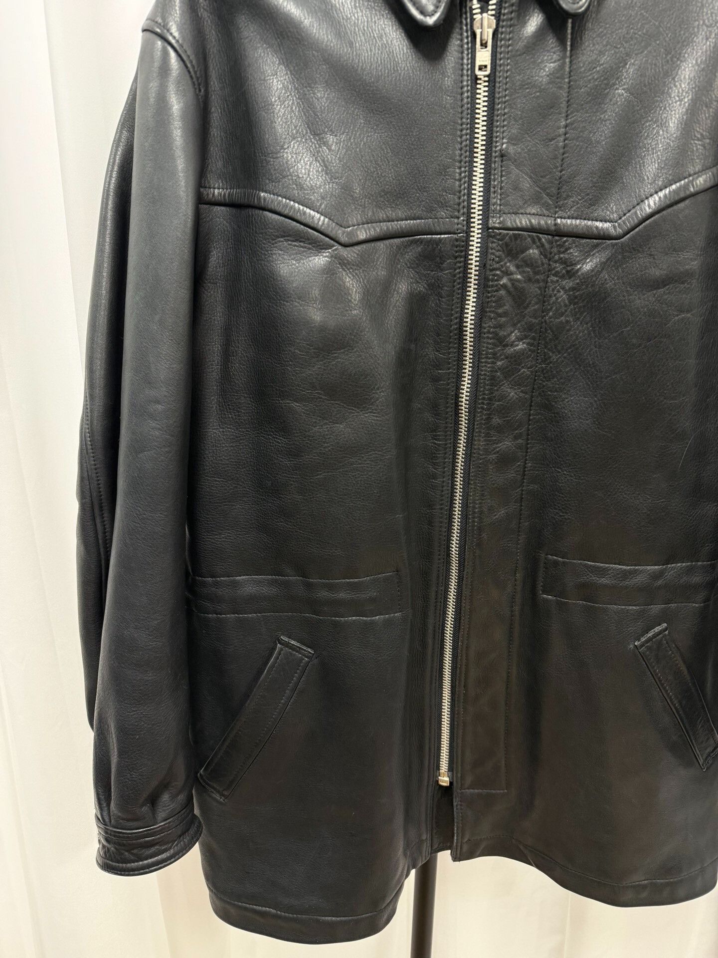 Yohji Yamamoto Yohji Yamamoto Leather Coat for Men Size US L / EU 52-54 / 3 - 4 Thumbnail