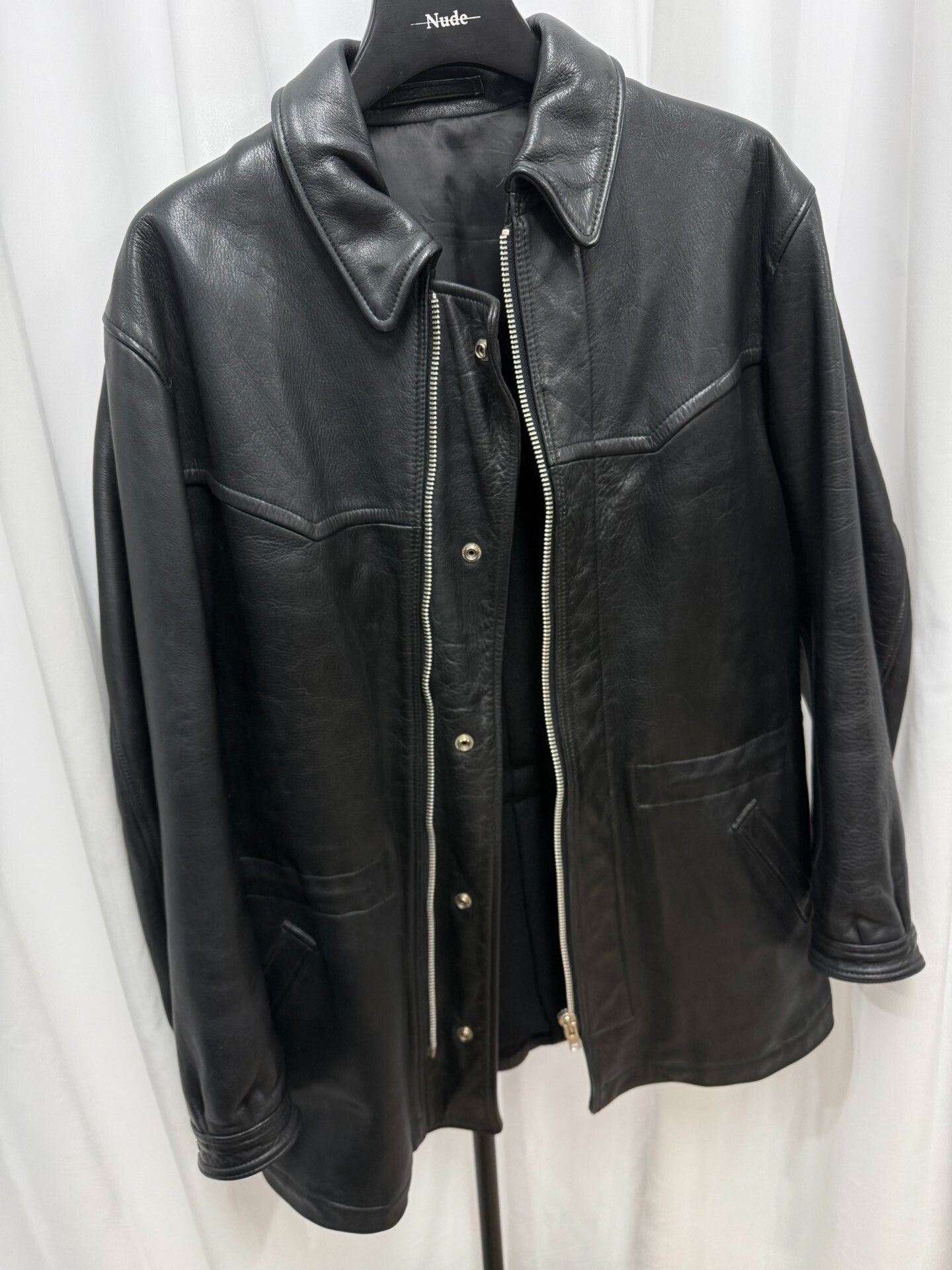 Yohji Yamamoto Yohji Yamamoto Leather Coat for Men Size US L / EU 52-54 / 3 - 6 Thumbnail