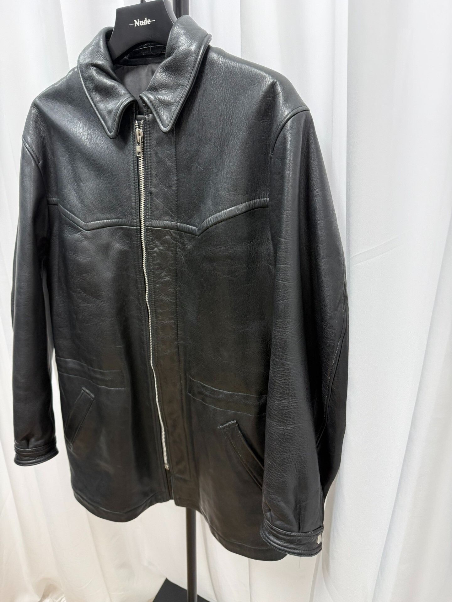 Yohji Yamamoto Yohji Yamamoto Leather Coat for Men Size US L / EU 52-54 / 3 - 2 Thumbnail