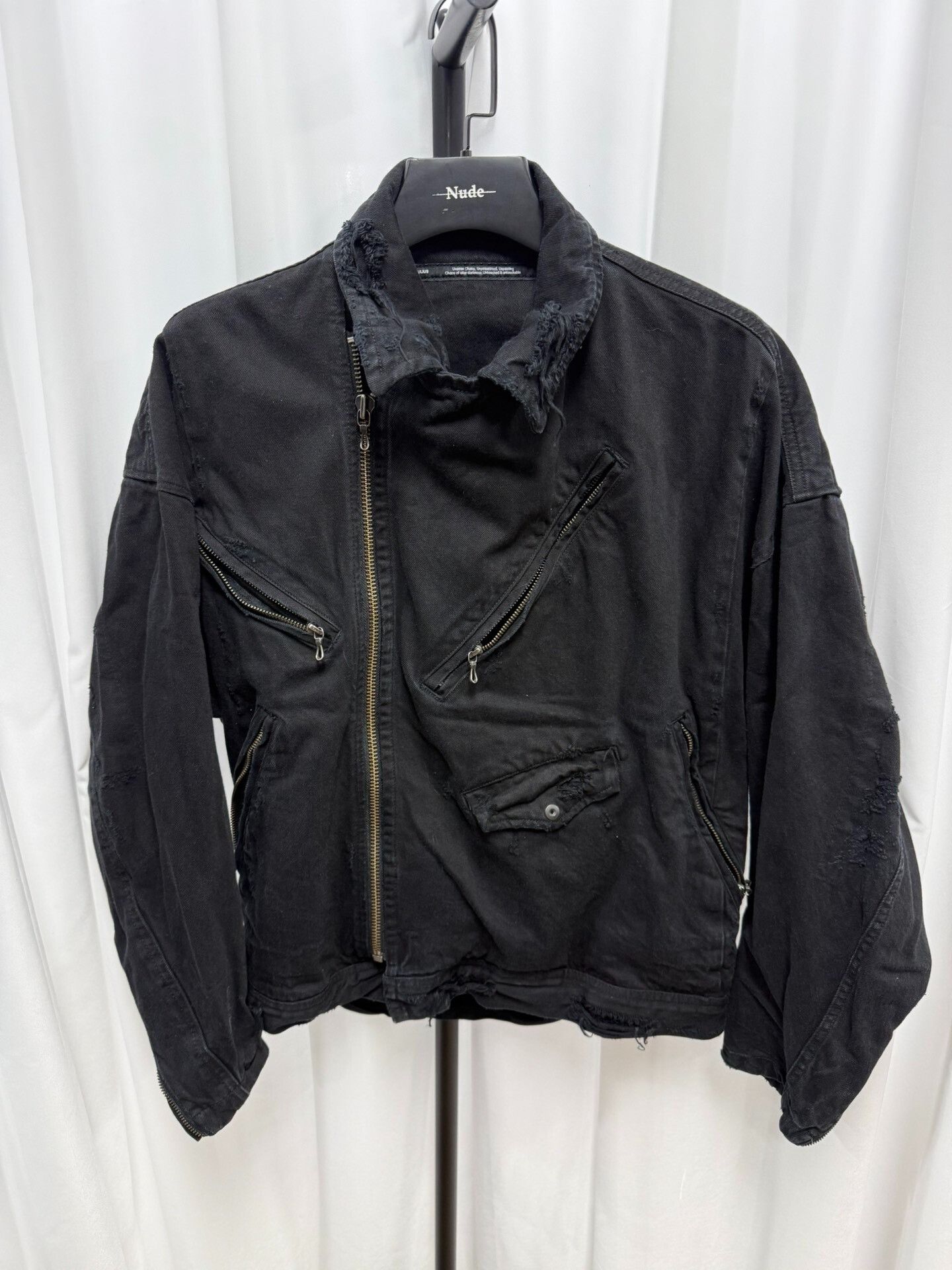 Julius Distressed Black Denim Jacket by Julius 7 Size US M / EU 48-50 / 2 - 6 Thumbnail