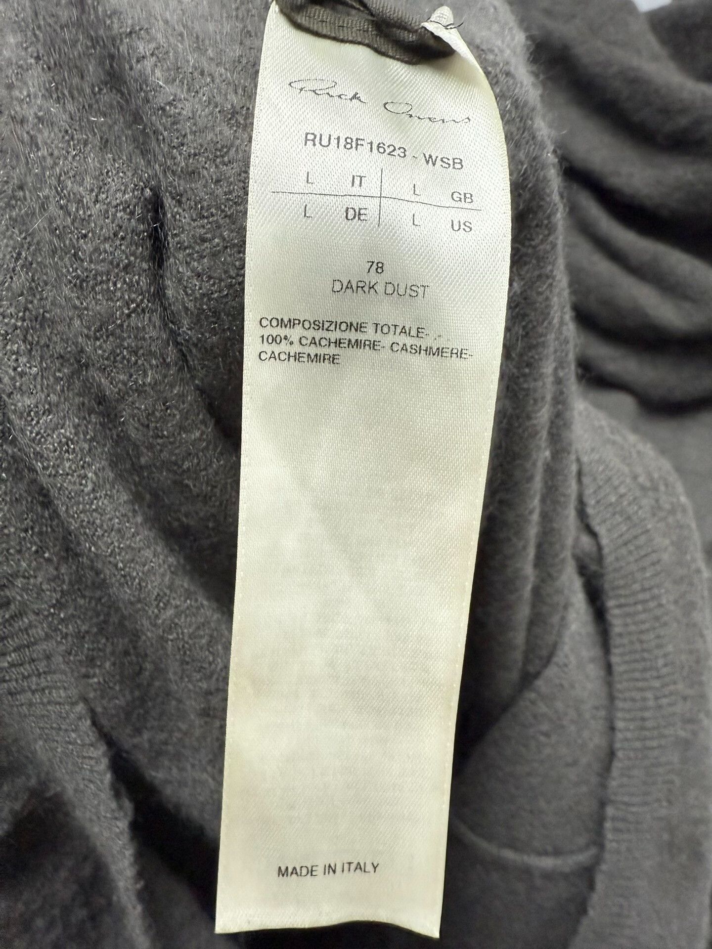 Rick Owens Rick Owens Cashmere Sweater Size L Size US L / EU 52-54 / 3 - 7 Thumbnail