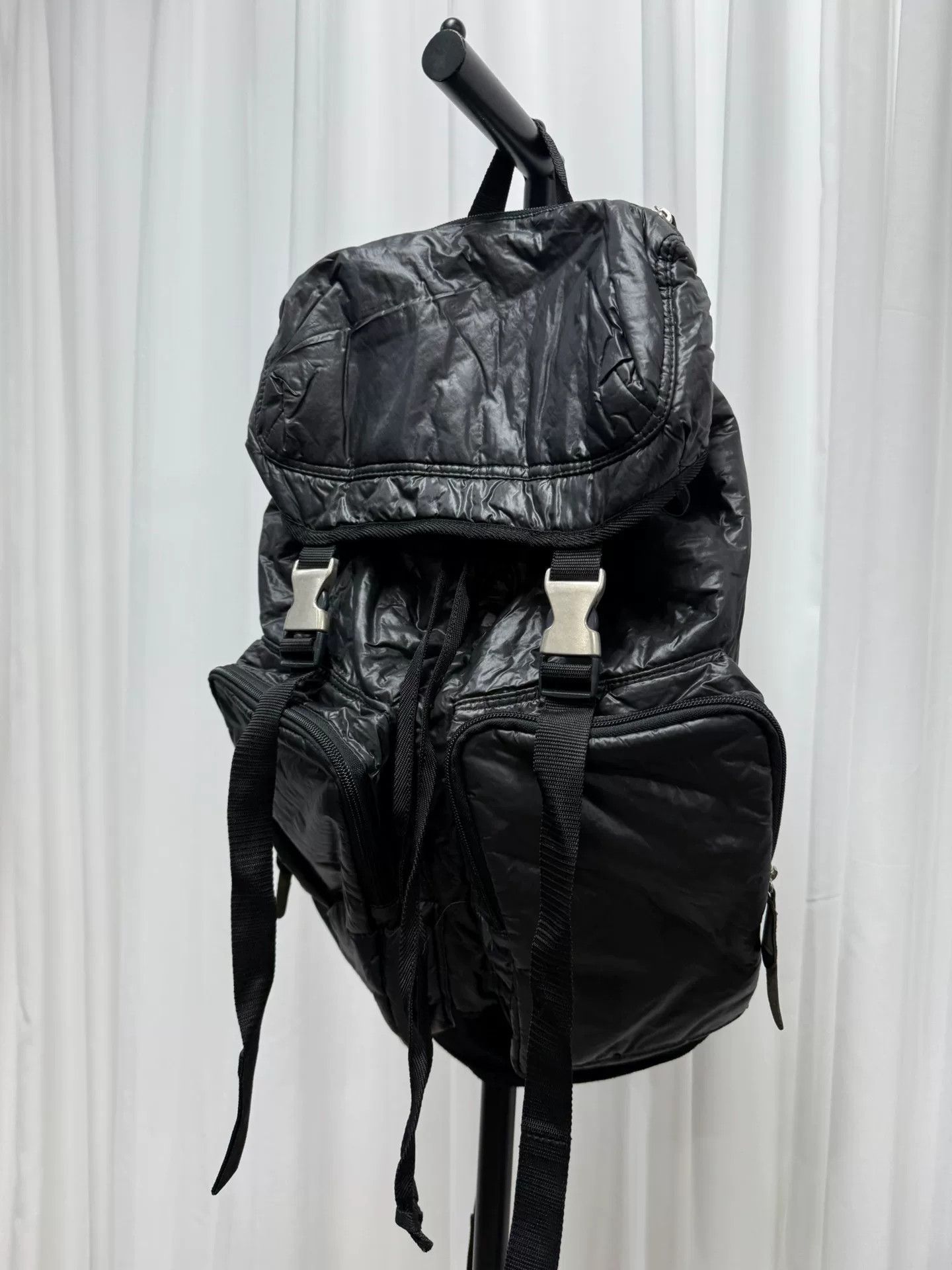 Yohji Yamamoto Yohji Yamamoto Nylon Backpack Size ONE SIZE - 2 Thumbnail