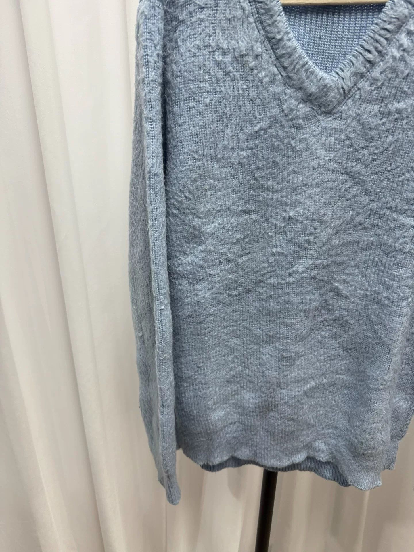 Comme des Garcons Kurt Cobain Inspired Light Blue Sweater Size US XL / EU 56 / 4 - 3 Thumbnail