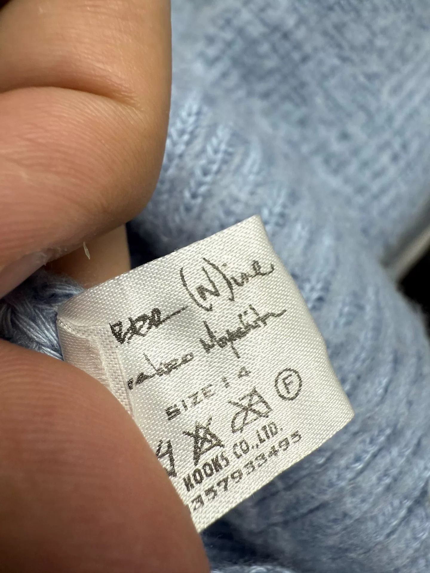 Comme des Garcons Kurt Cobain Inspired Light Blue Sweater Size US XL / EU 56 / 4 - 7 Thumbnail