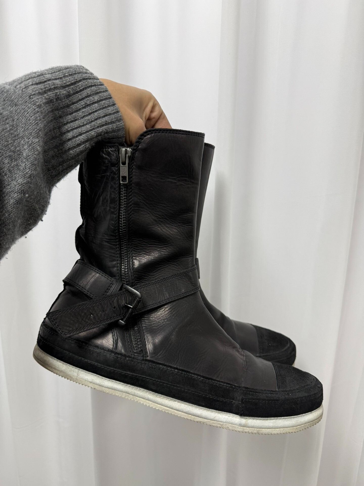 Ann Demeulemeester Black High-Top Lace-Up Sneakers Size US 9 / EU 42 - 6 Thumbnail