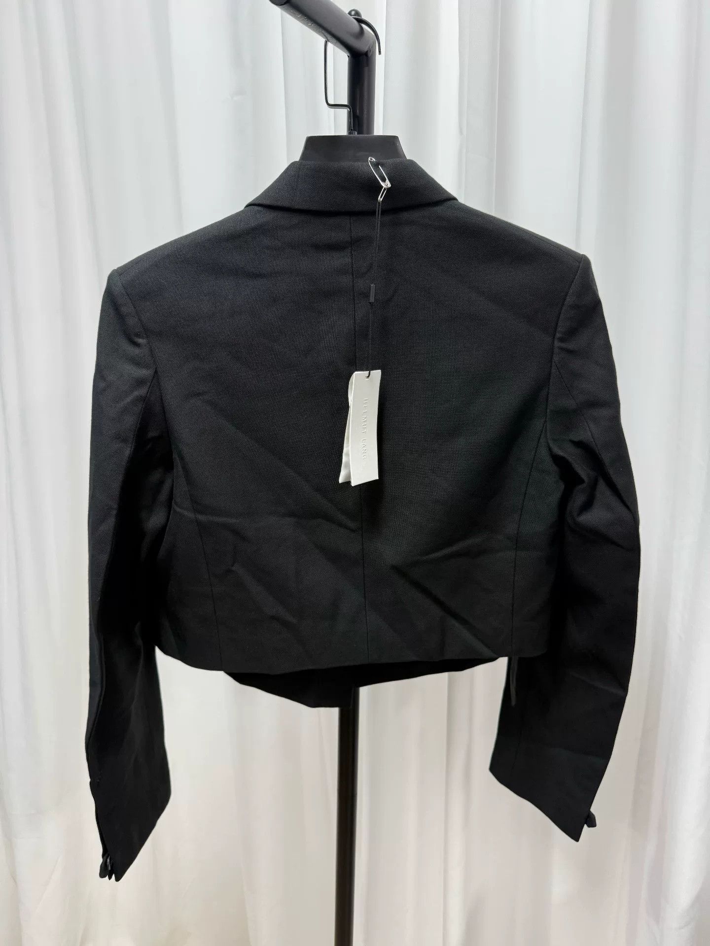Helmut Lang Short Black Wool Suit Jacket Size US S / EU 44-46 / 1 - 6 Thumbnail