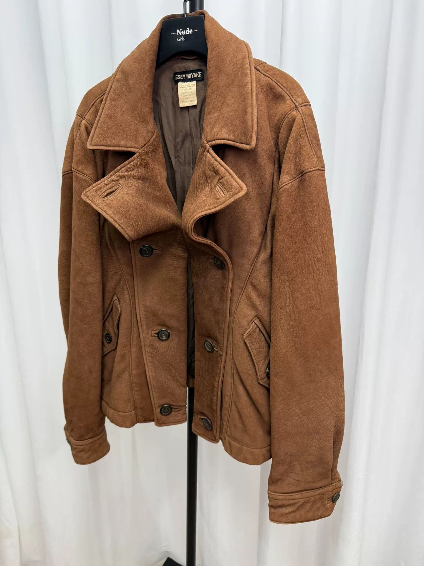 Issey Miyake Issey Miyake Double-Breasted Leather Jacket Size US L / EU 52-54 / 3 - 4 Thumbnail