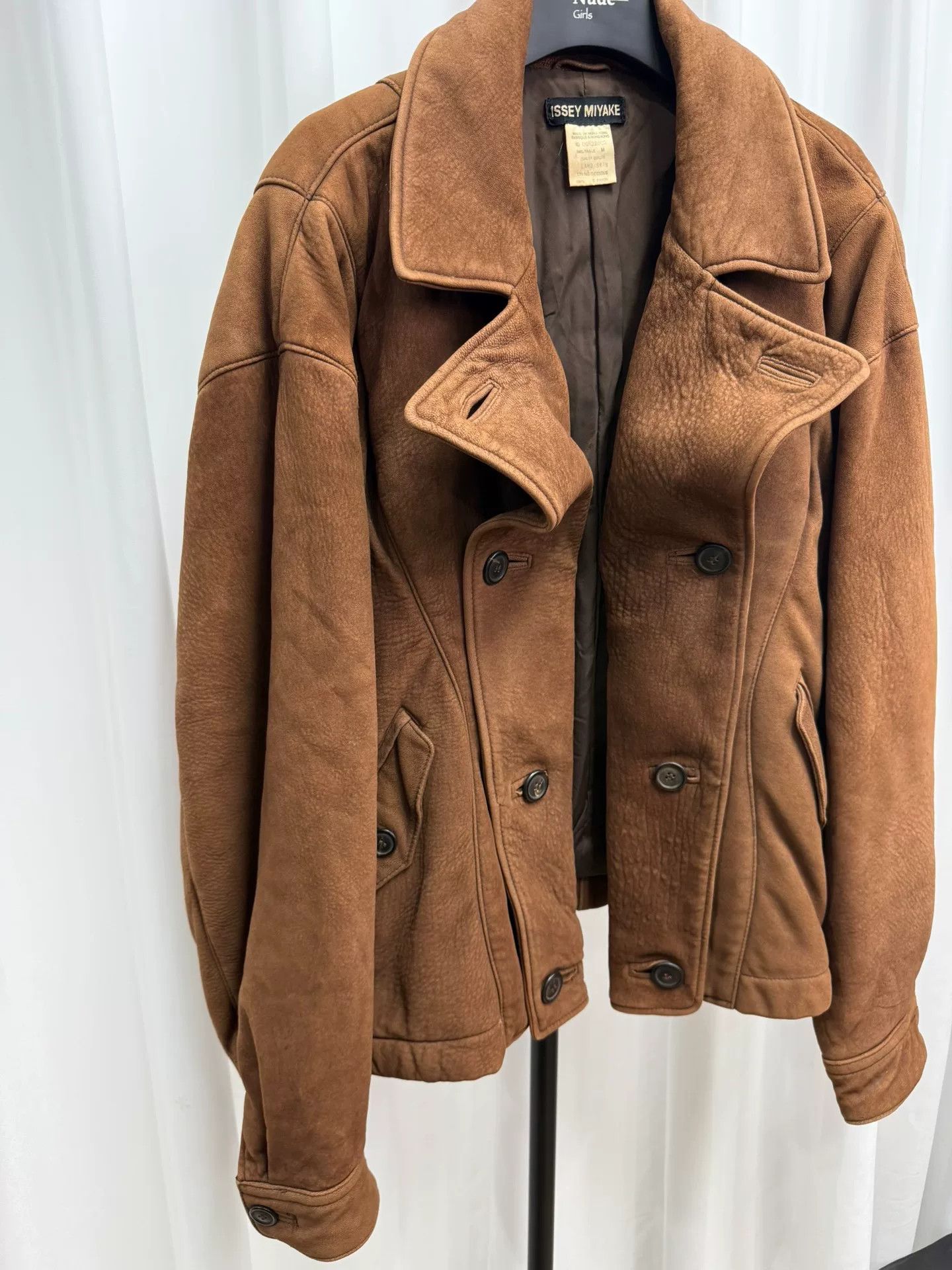 Issey Miyake Issey Miyake Double-Breasted Leather Jacket Size US L / EU 52-54 / 3 - 2 Thumbnail